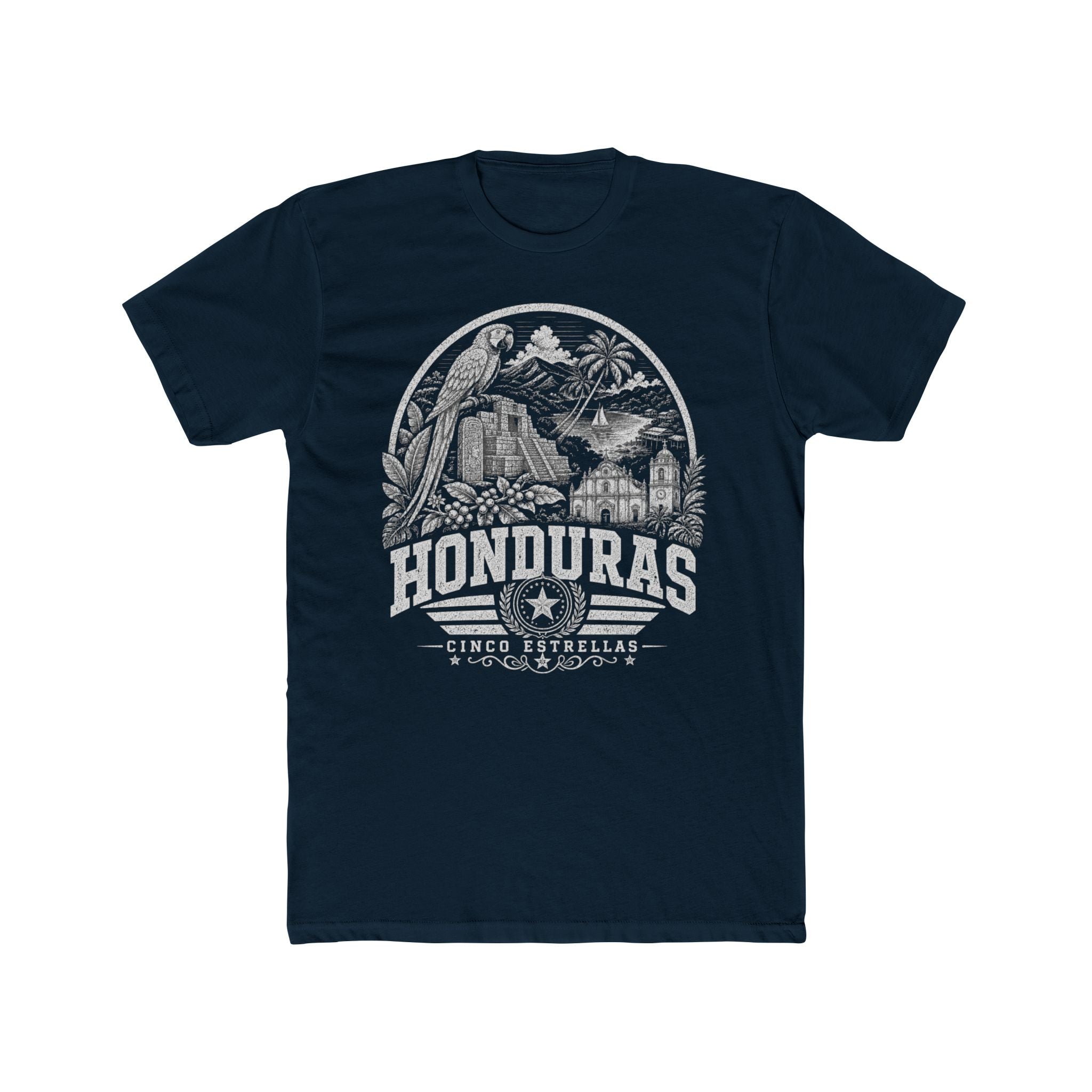 Honduras vintage landmarks men's tee — iconic landmark design | Nameshi Destinations (view 11)
