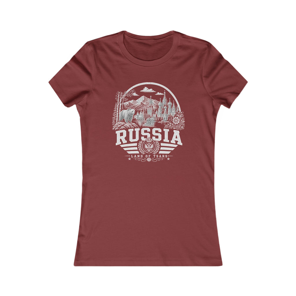 Russia vintage landmarks women's tee — iconic landmark design | Nameshi Destinations (view 15)