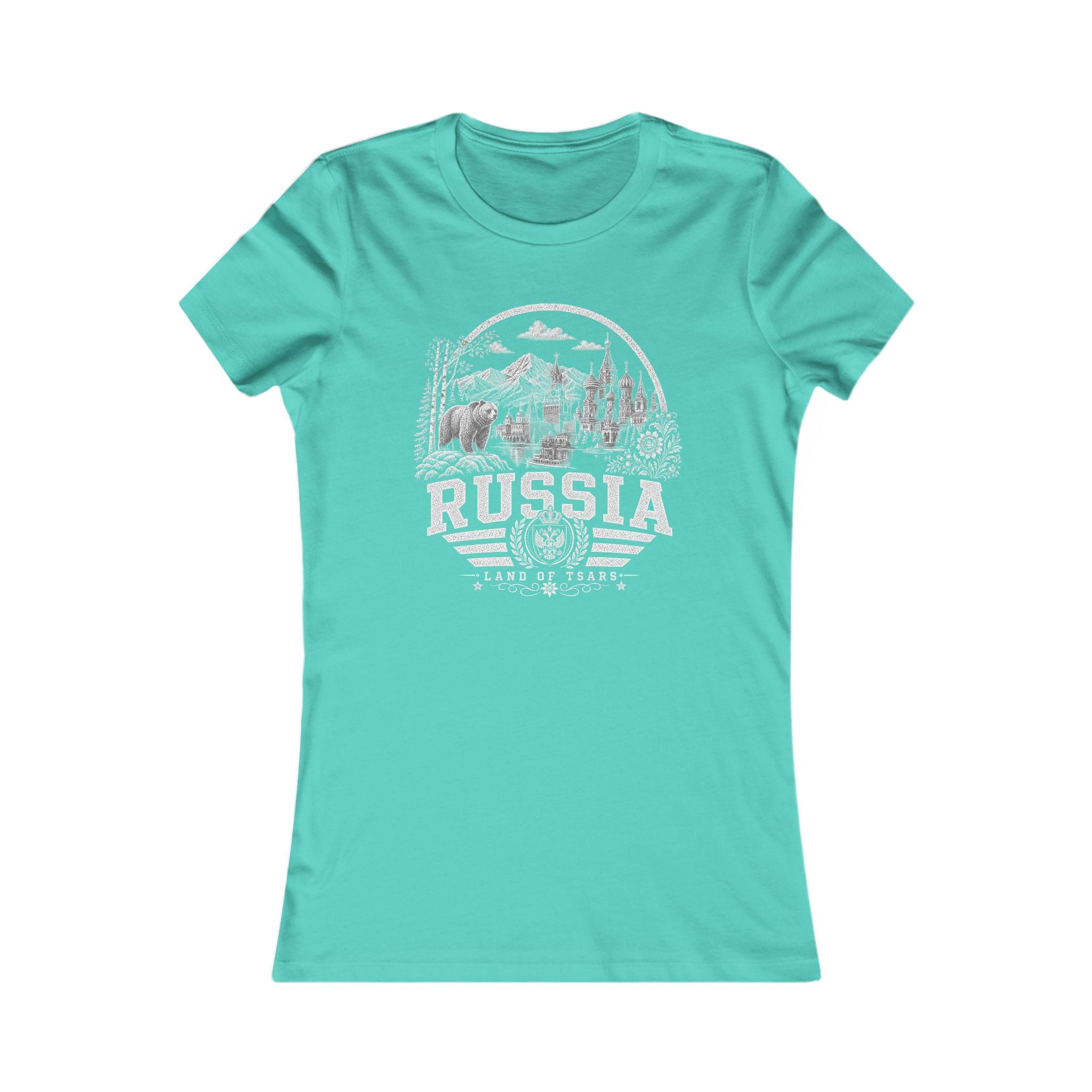 Russia vintage landmarks women's tee — iconic landmark design | Nameshi Destinations (view 14)