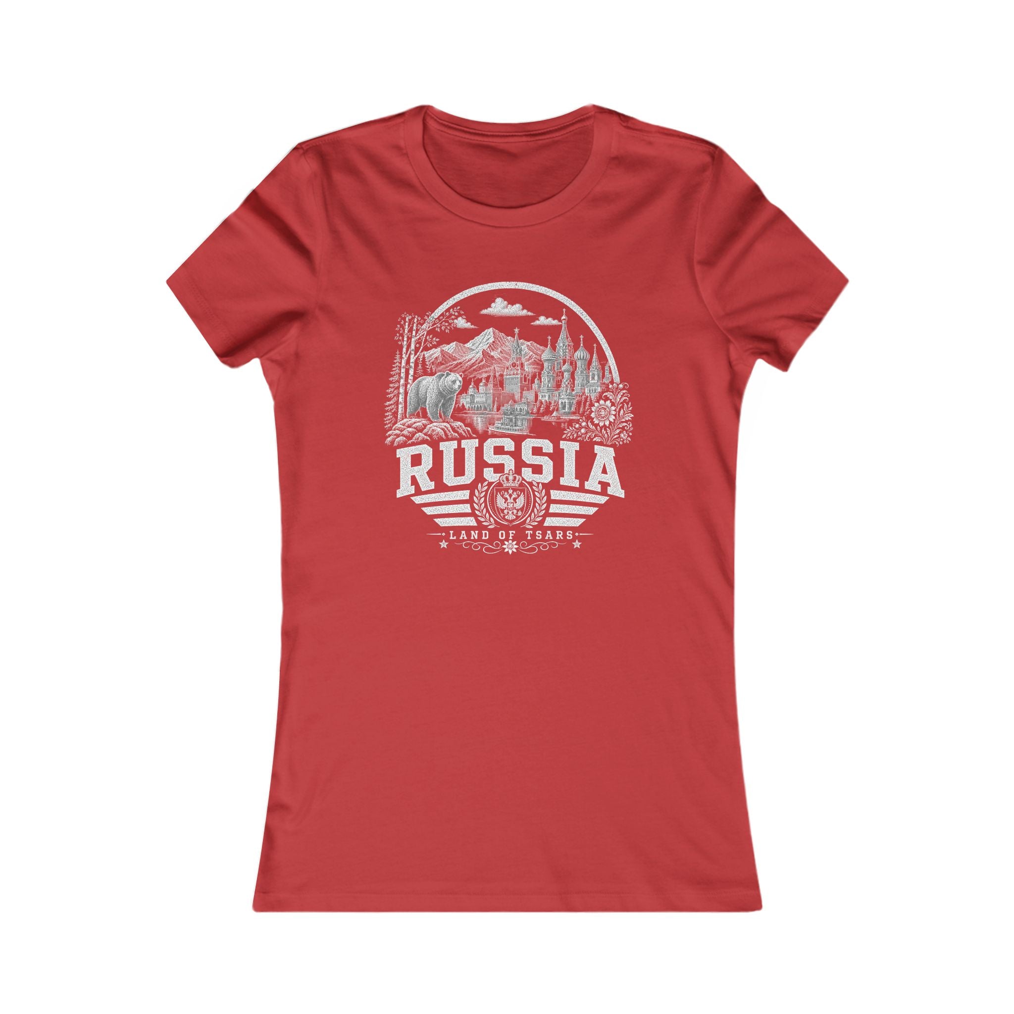 Russia vintage landmarks women's tee — iconic landmark design | Nameshi Destinations (view 9)