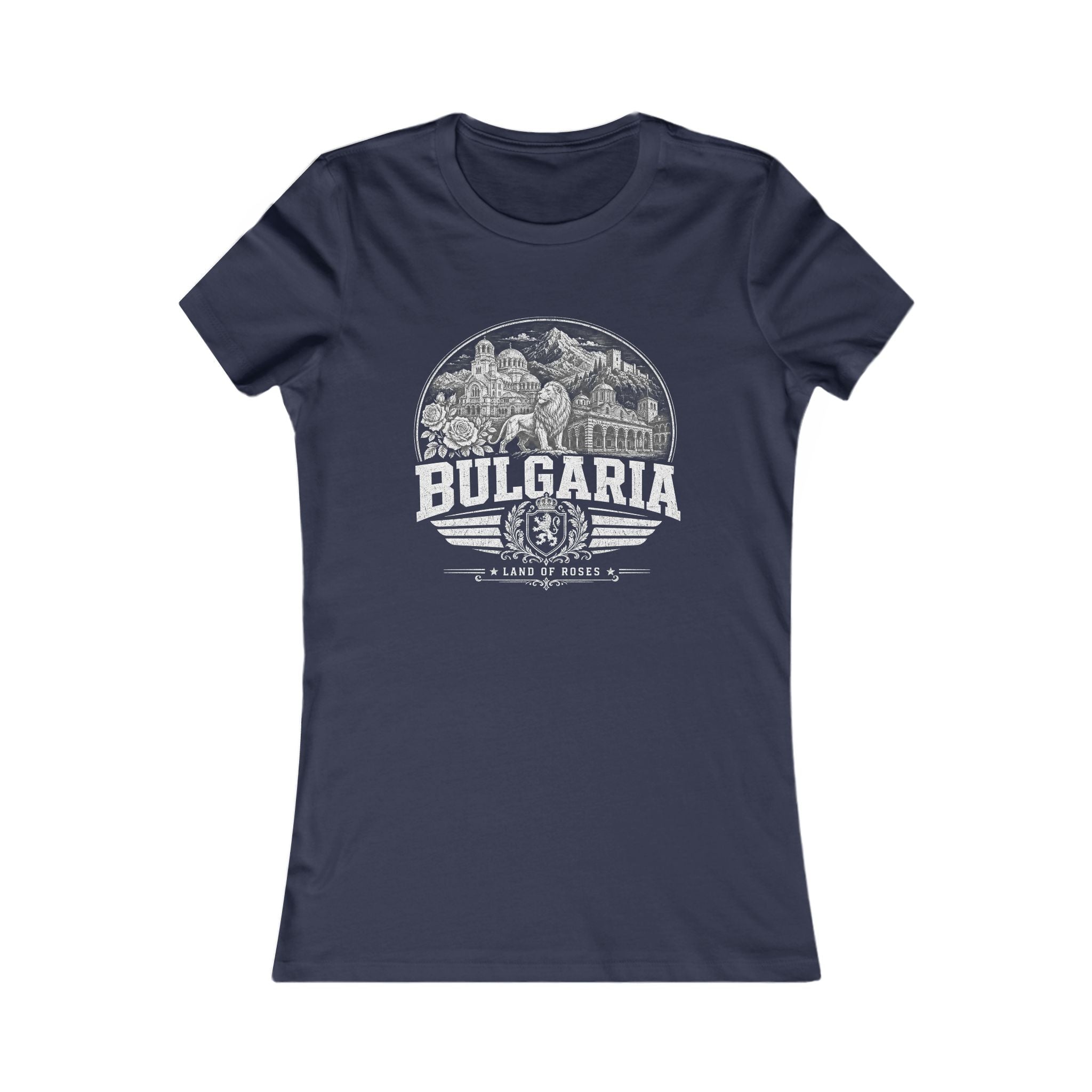 Bulgaria vintage landmarks women's tee — iconic landmark design | Nameshi Destinations (view 5)