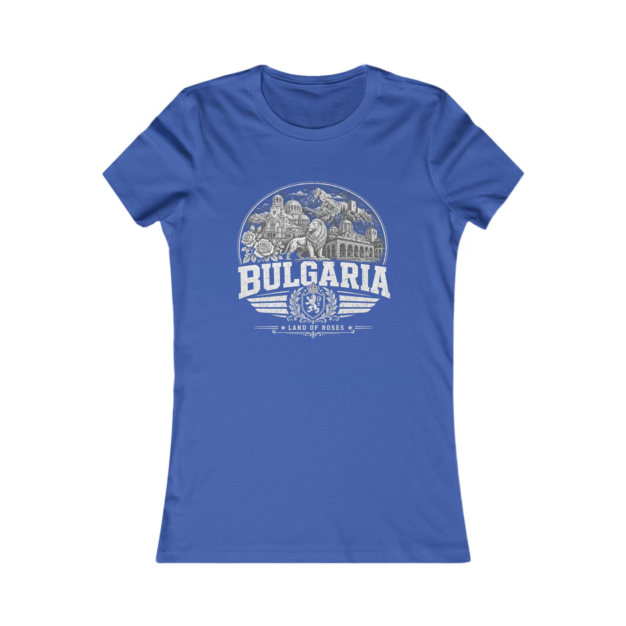 Bulgaria vintage landmarks women's tee — iconic landmark design | Nameshi Destinations (view 3)