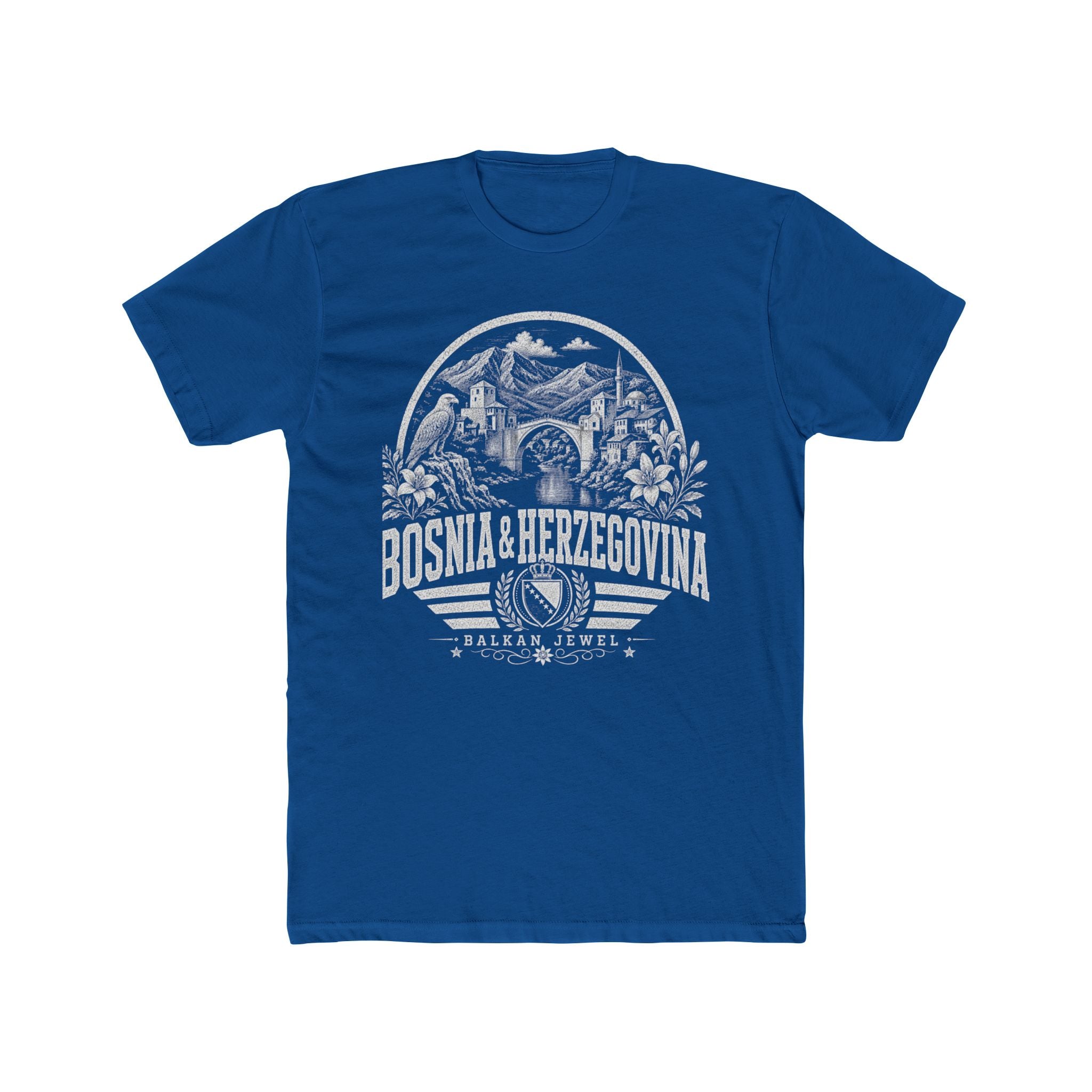 Bosnia y Herzegovina vintage landmarks men's tee — iconic landmark design | Nameshi Destinations (view 10)