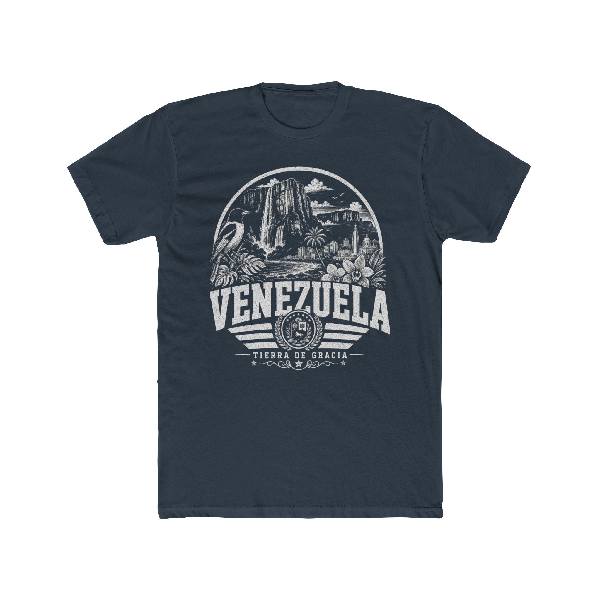 Venezuela vintage landmarks men's tee — iconic landmark design | Nameshi Destinations (view 8)