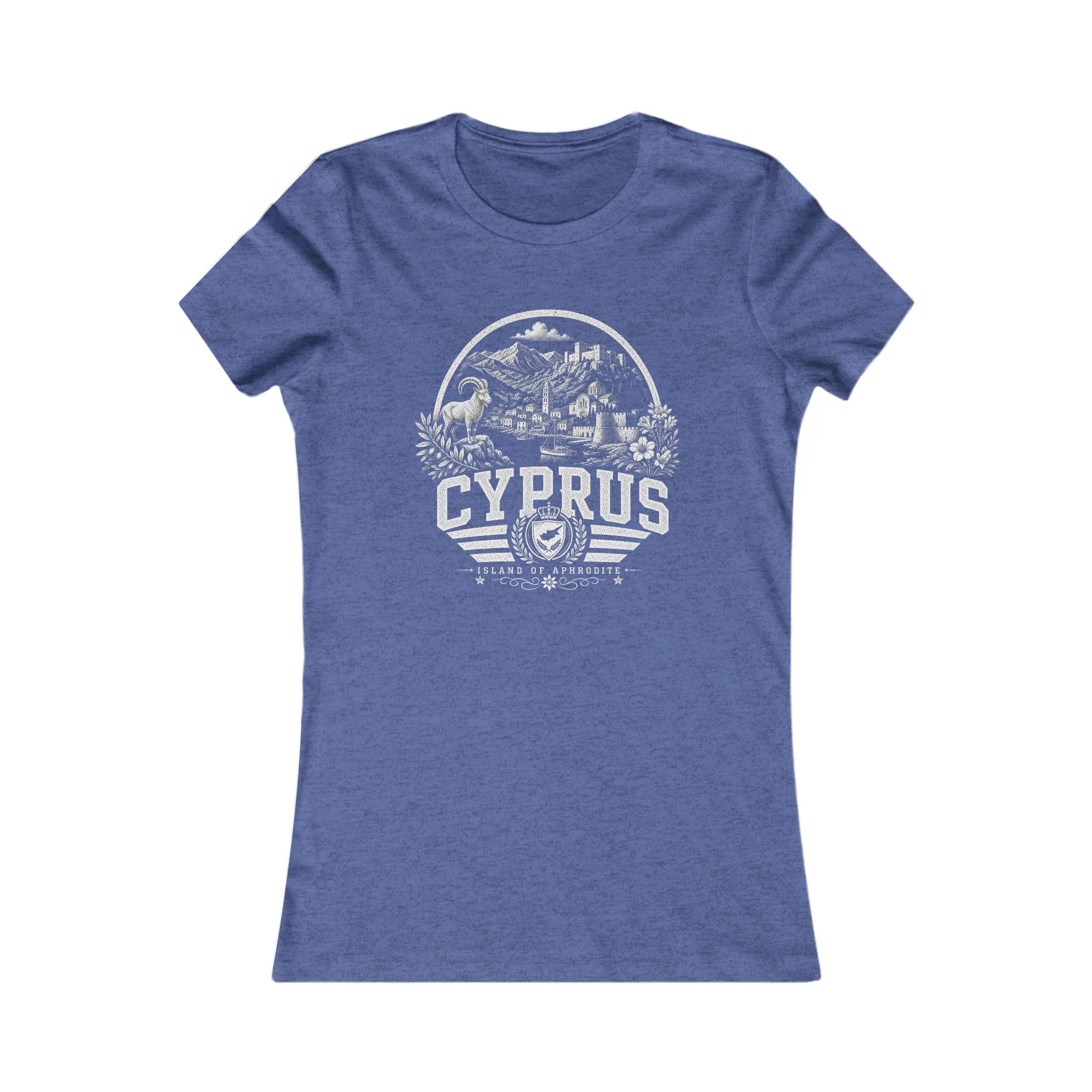 Cyprus vintage landmarks women's tee — iconic landmark design | Nameshi Destinations (view 13)