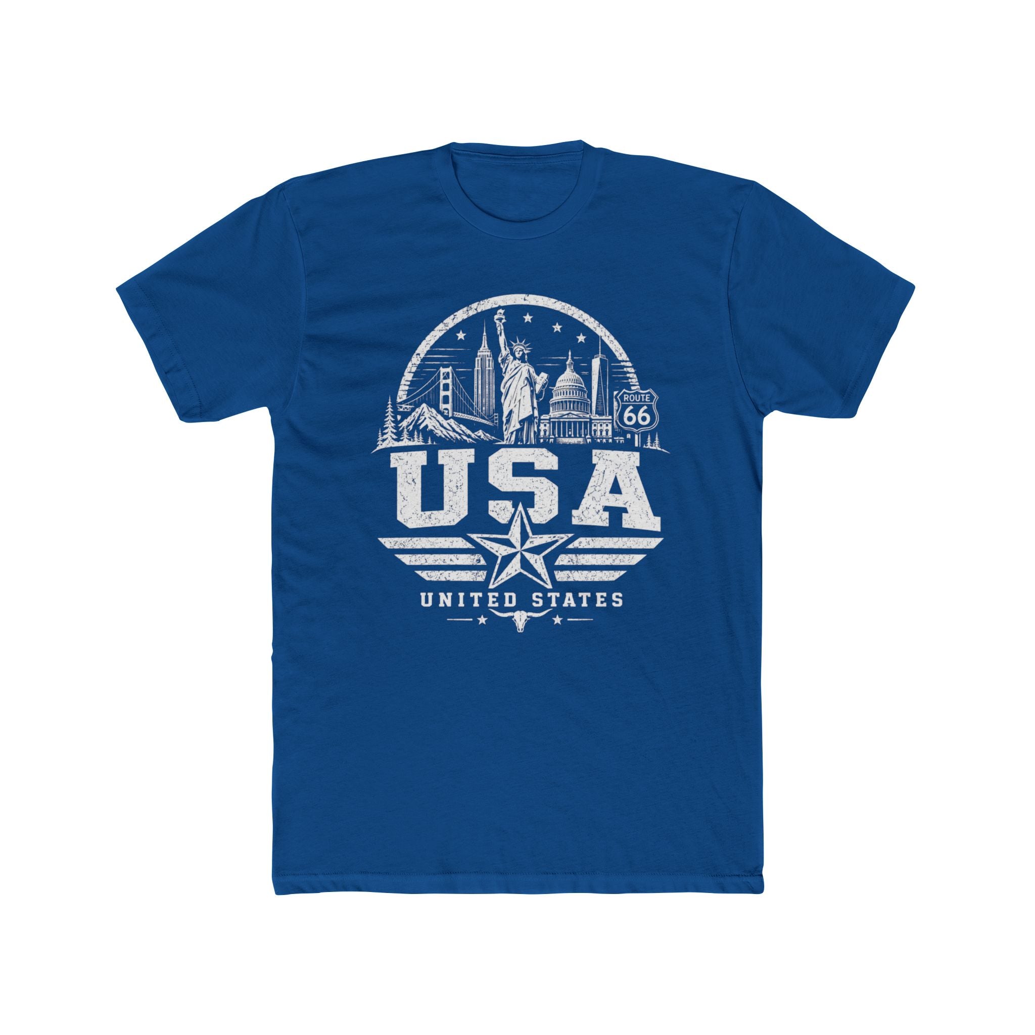 USA vintage landmarks men's tee — iconic landmark design | Nameshi Destinations (view 9)