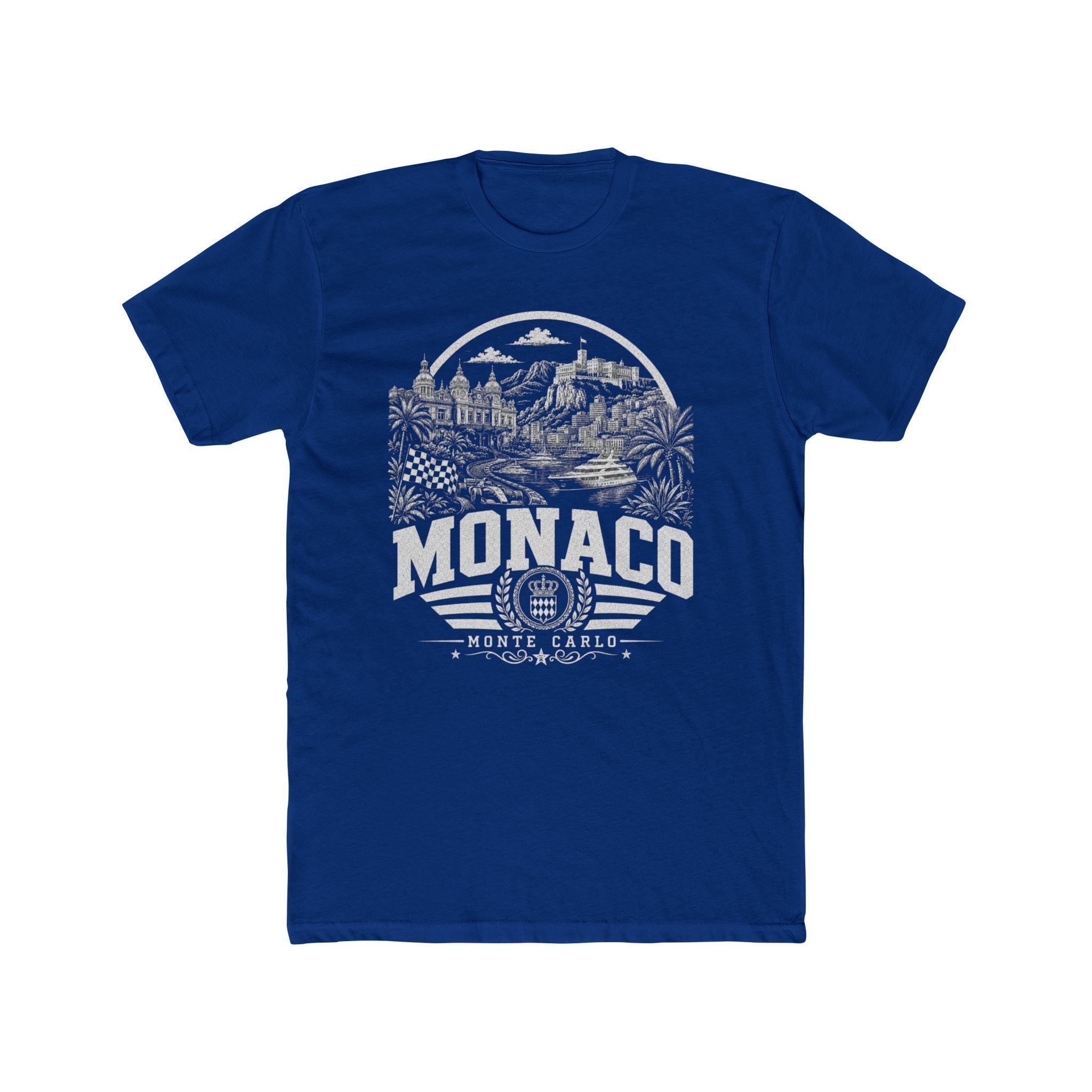Monaco vintage landmarks men's tee — iconic landmark design | Nameshi Destinations (view 11)