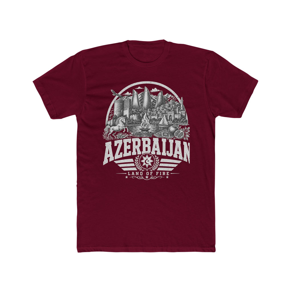 Azerbaijan vintage landmarks men's tee — iconic landmark design | Nameshi Destinations (view 14)