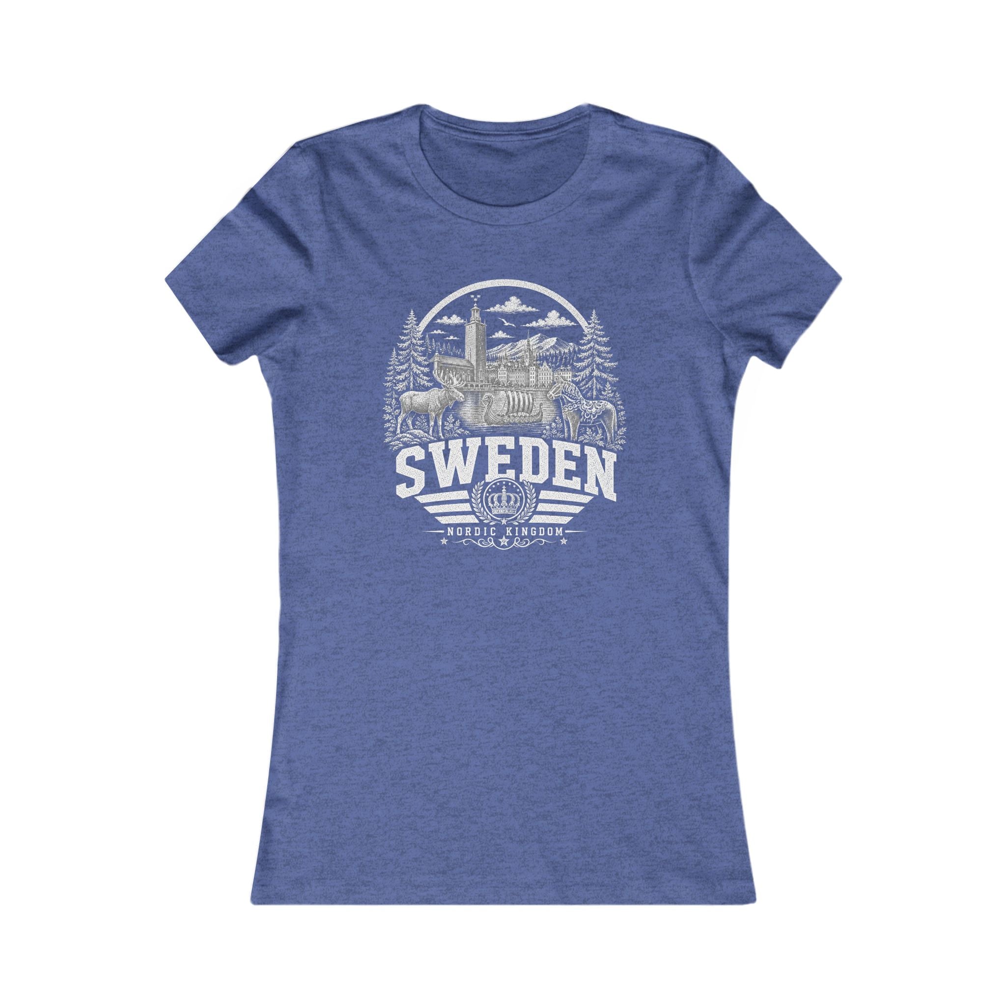 Sweden vintage landmarks women's tee — iconic landmark design | Nameshi Destinations (view 13)