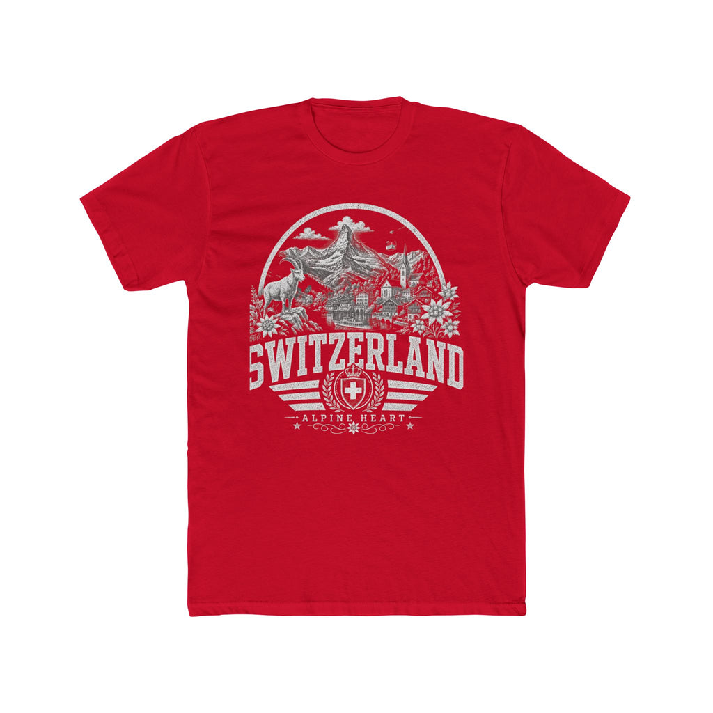Switzerland vintage landmarks men's tee — iconic landmark design | Nameshi Destinations (view 15)