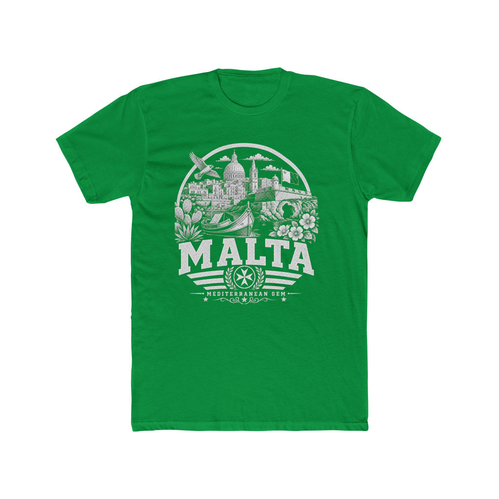 Malta vintage landmarks men's tee — iconic landmark design | Nameshi Destinations (view 6)