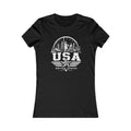USA vintage landmarks women's tee — iconic landmark design | Nameshi Destinations (view 1)