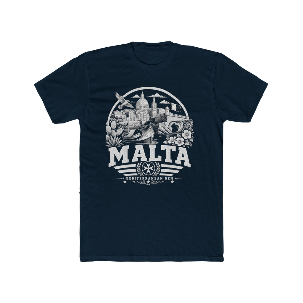 Malta vintage landmarks men's tee — iconic landmark design | Nameshi Destinations (view 12)