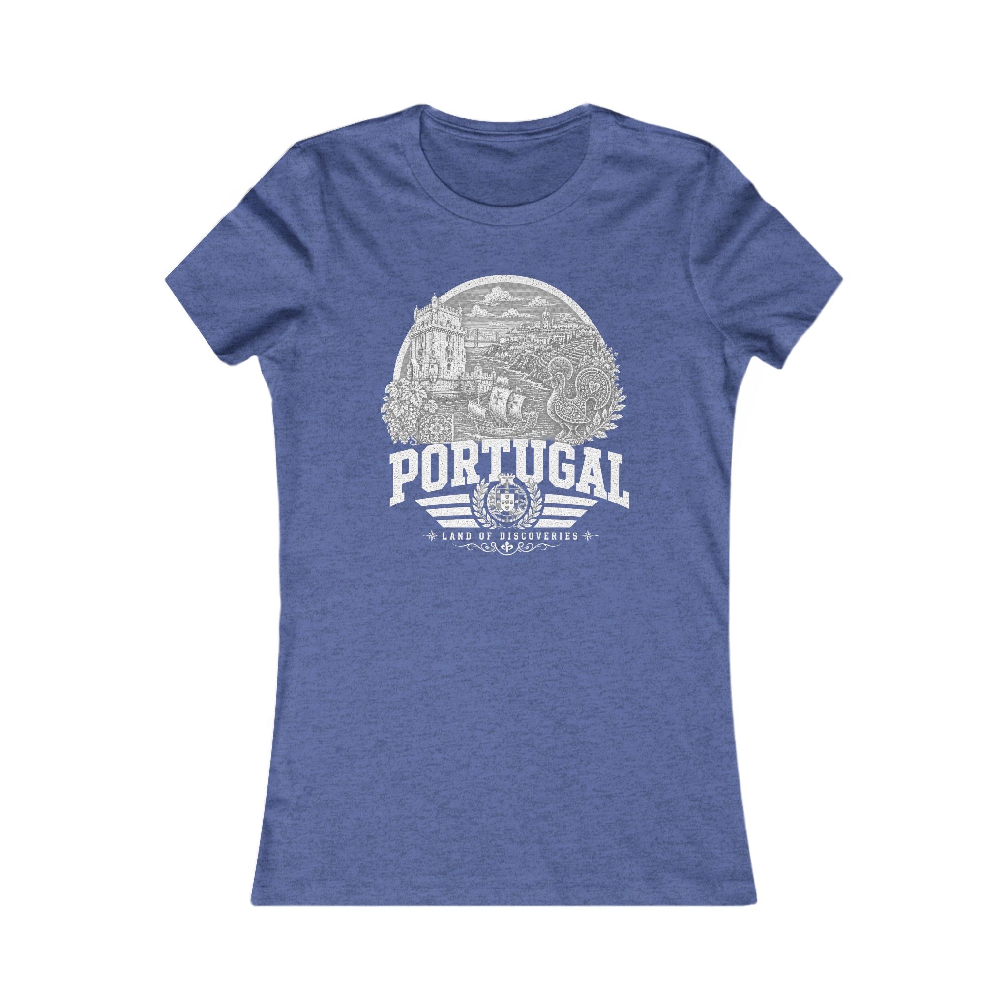 Portugal vintage landmarks women's tee — iconic landmark design | Nameshi Destinations (view 13)