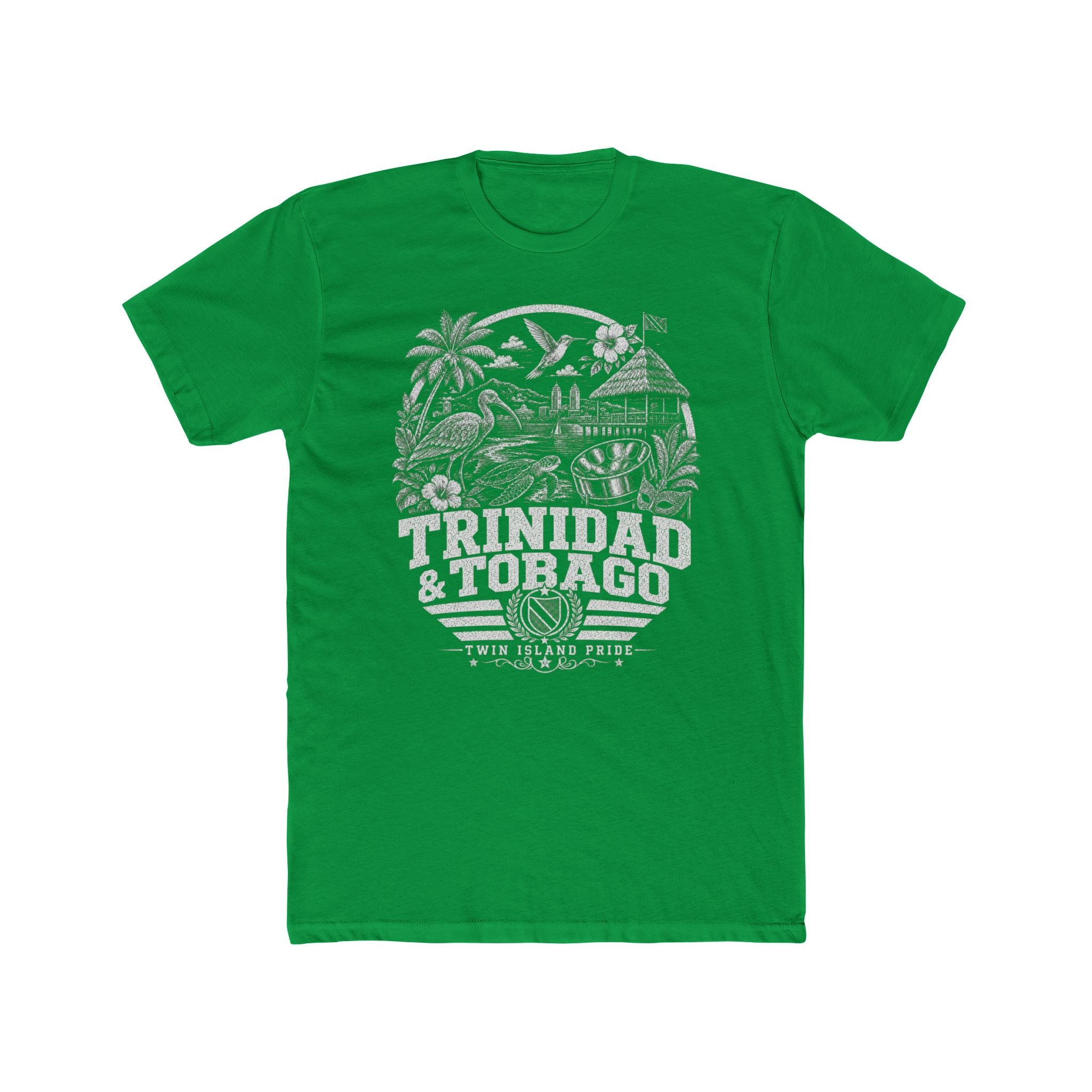 Trinidad y Tobago vintage landmarks men's tee — iconic landmark design | Nameshi Destinations (view 6)