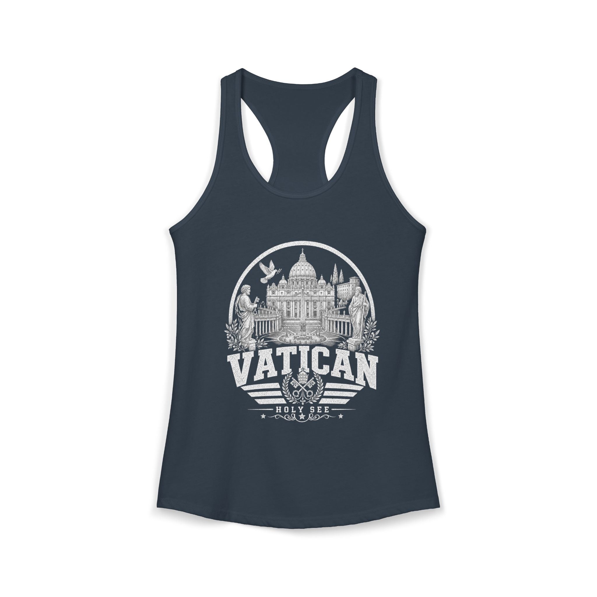 Vatican vintage landmarks tank top — iconic landmark design | Nameshi Destinations (view 9)