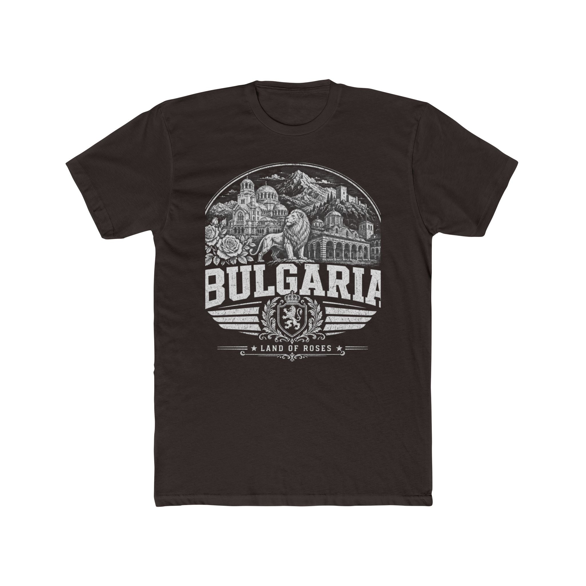 Bulgaria vintage landmarks men's tee — iconic landmark design | Nameshi Destinations (view 1)