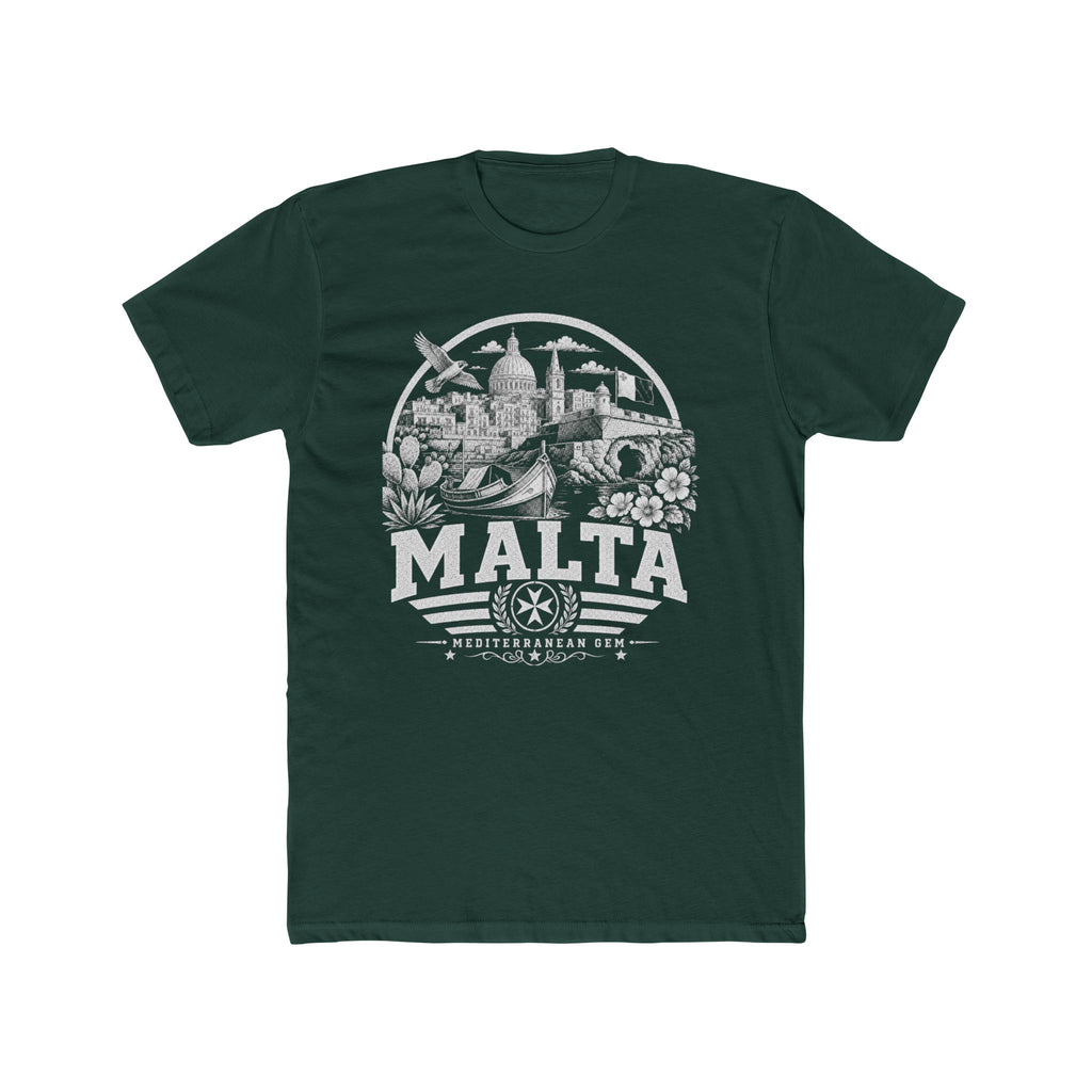 Malta vintage landmarks men's tee — iconic landmark design | Nameshi Destinations (view 7)