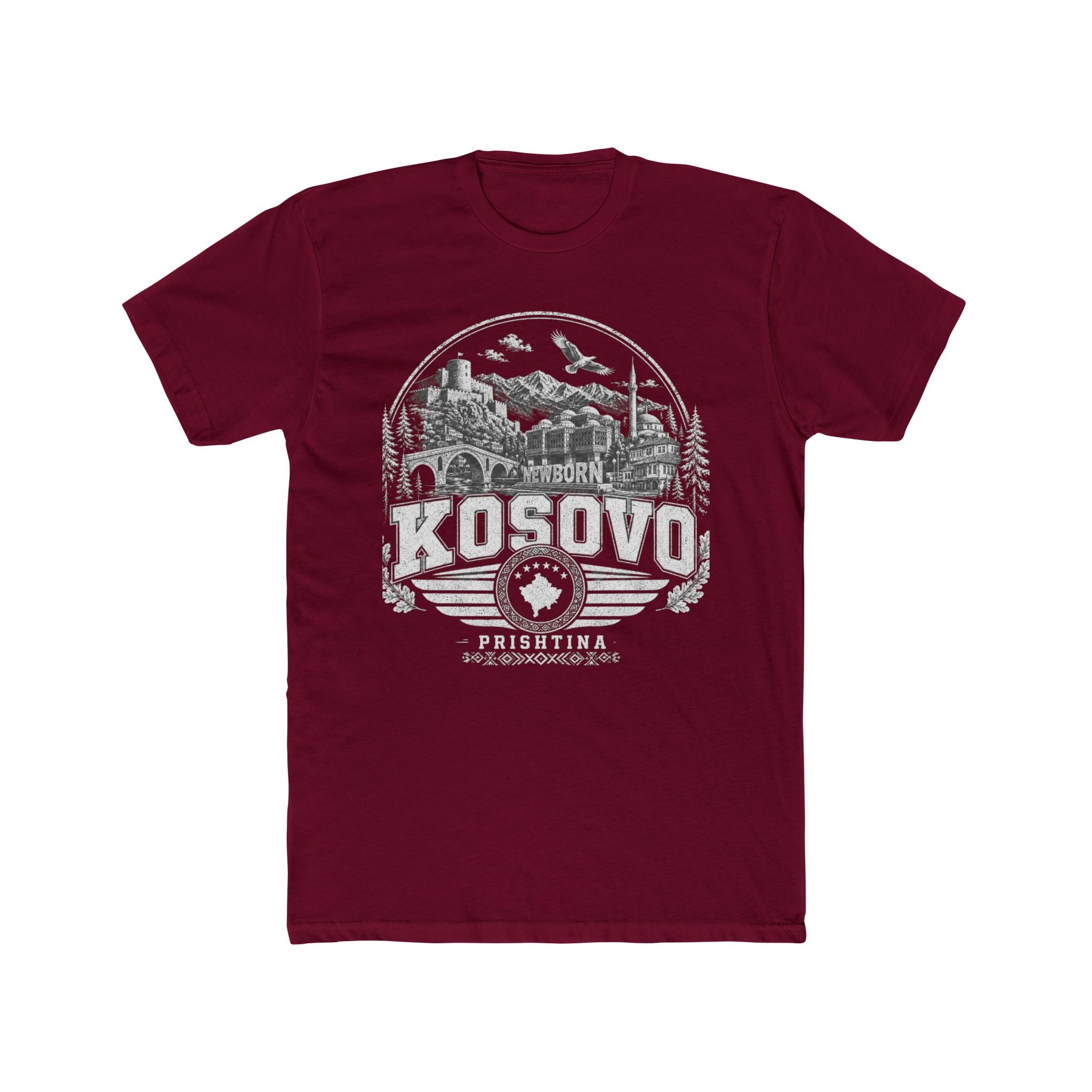Kosovo vintage landmarks men's tee — iconic landmark design | Nameshi Destinations (view 14)