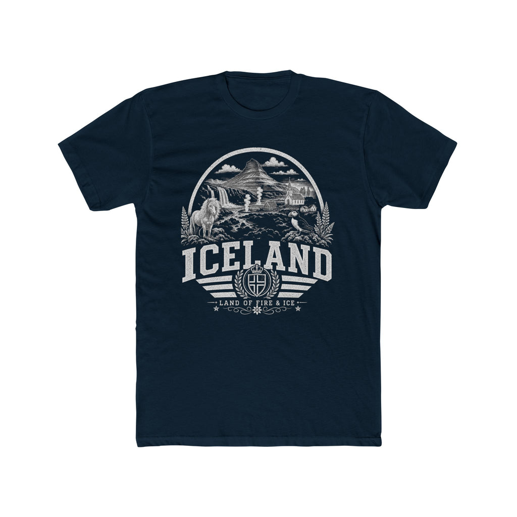 Iceland vintage landmarks men's tee — iconic landmark design | Nameshi Destinations (view 12)