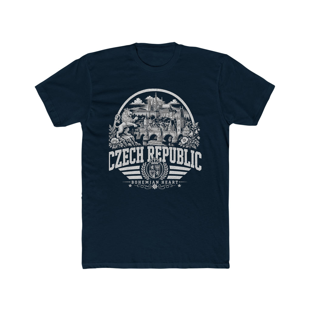 Czech Republic vintage landmarks men's tee — iconic landmark design | Nameshi Destinations (view 12)