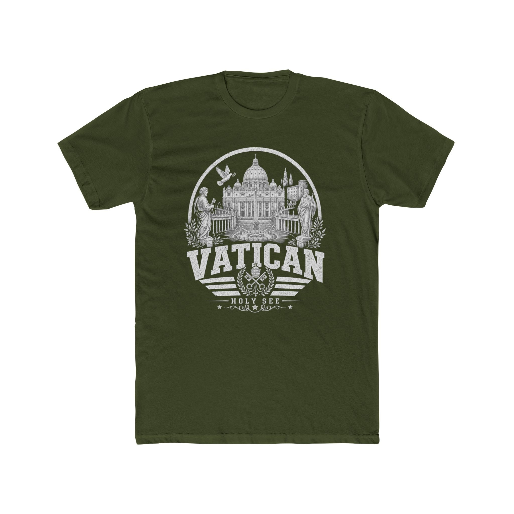 Vatican vintage landmarks men's tee — iconic landmark design | Nameshi Destinations (view 4)
