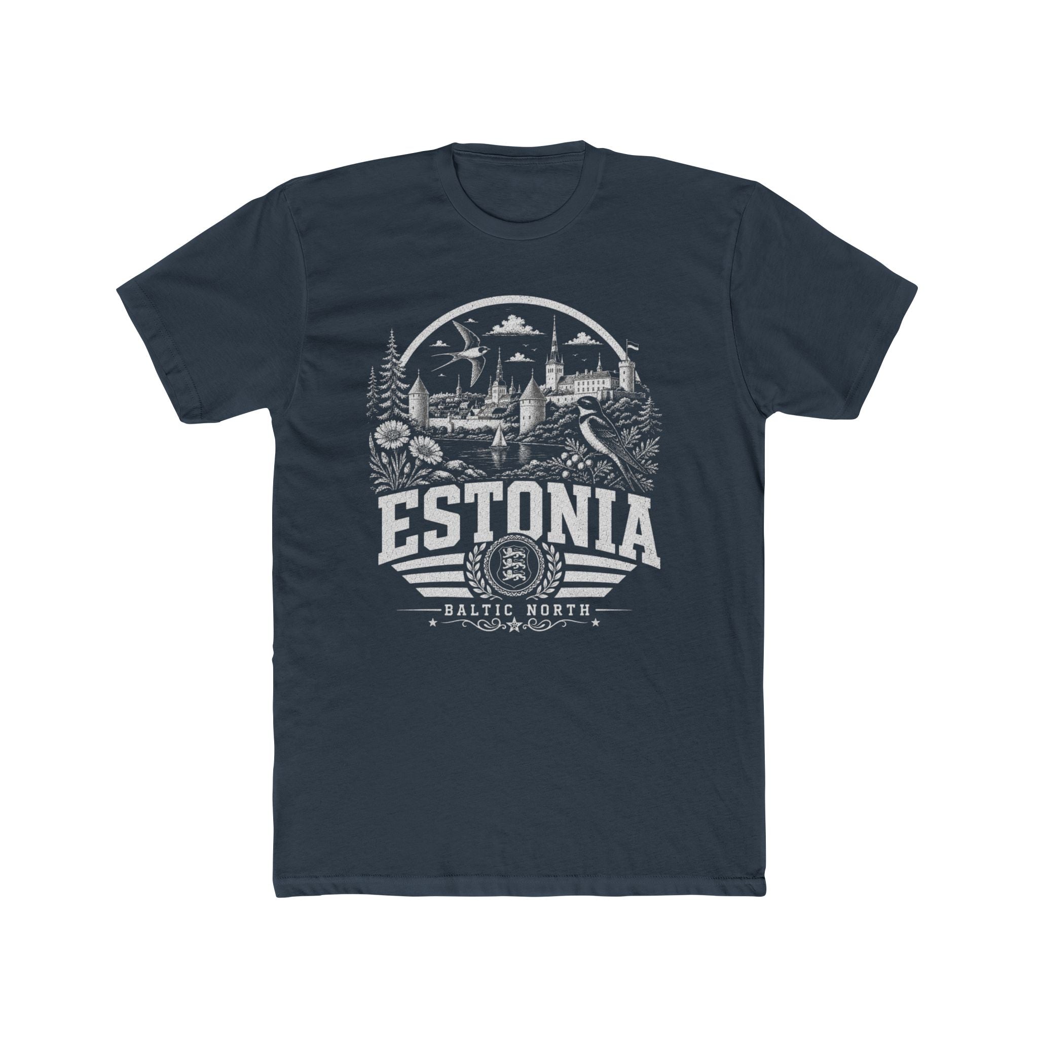 Estonia vintage landmarks men's tee — iconic landmark design | Nameshi Destinations (view 8)