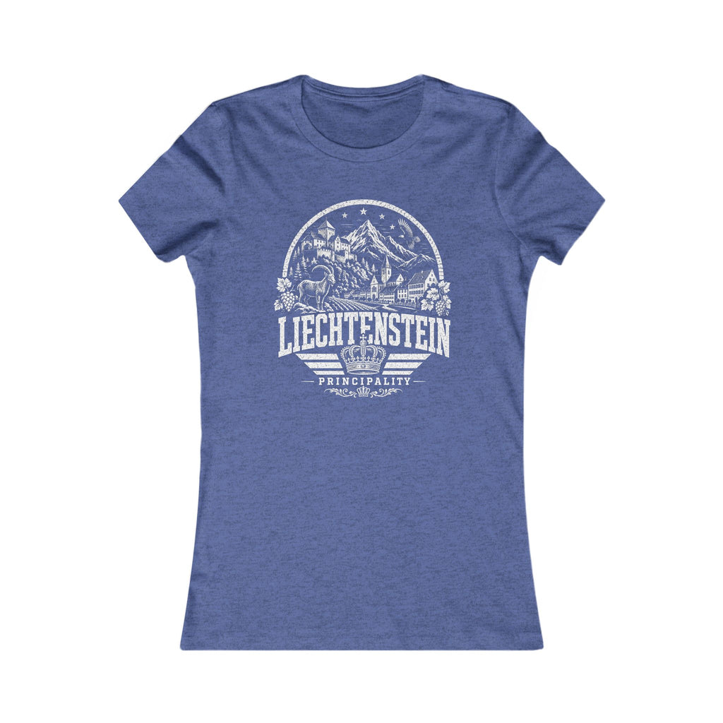 Liechtenstein vintage landmarks women's tee — iconic landmark design | Nameshi Destinations (view 13)