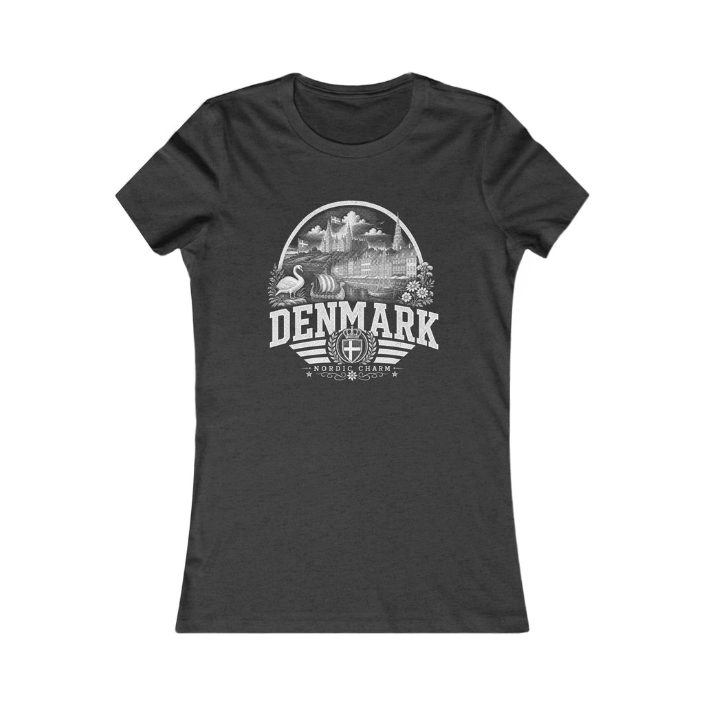 Denmark vintage landmarks women's tee — iconic landmark design | Nameshi Destinations (view 4)