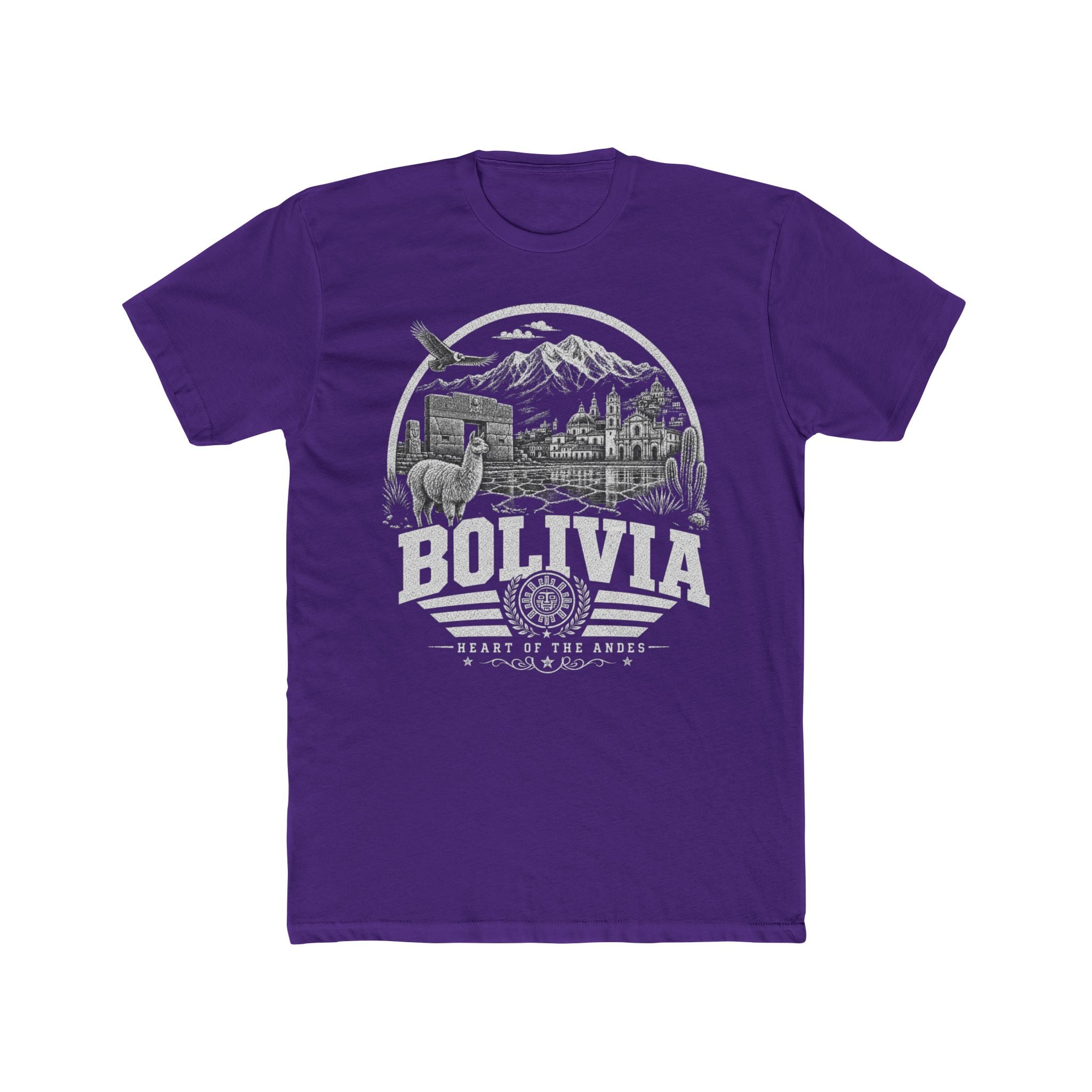 Bolivia vintage landmarks men's tee — iconic landmark design | Nameshi Destinations (view 13)