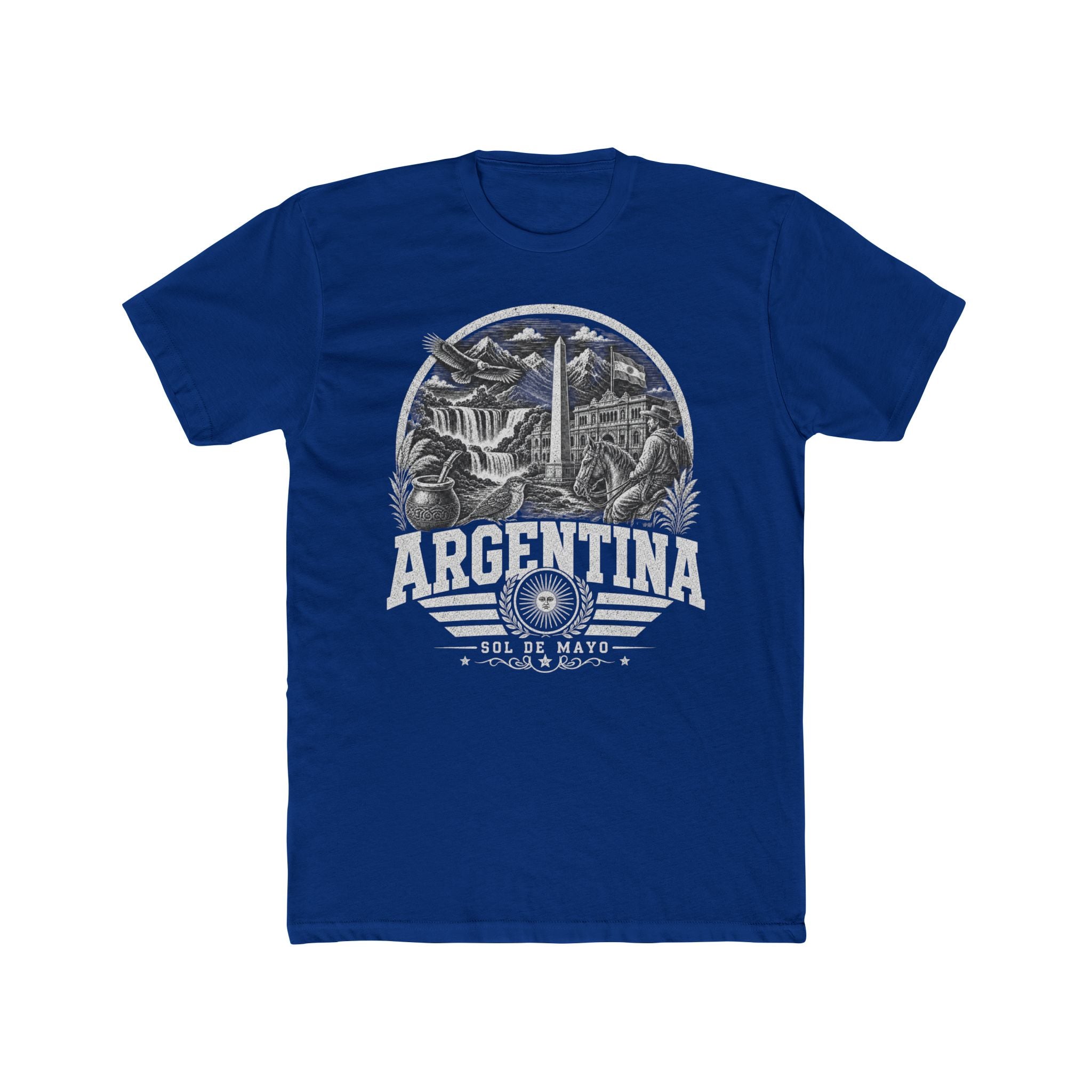 Argentina vintage landmarks men's tee — iconic landmark design | Nameshi Destinations (view 11)