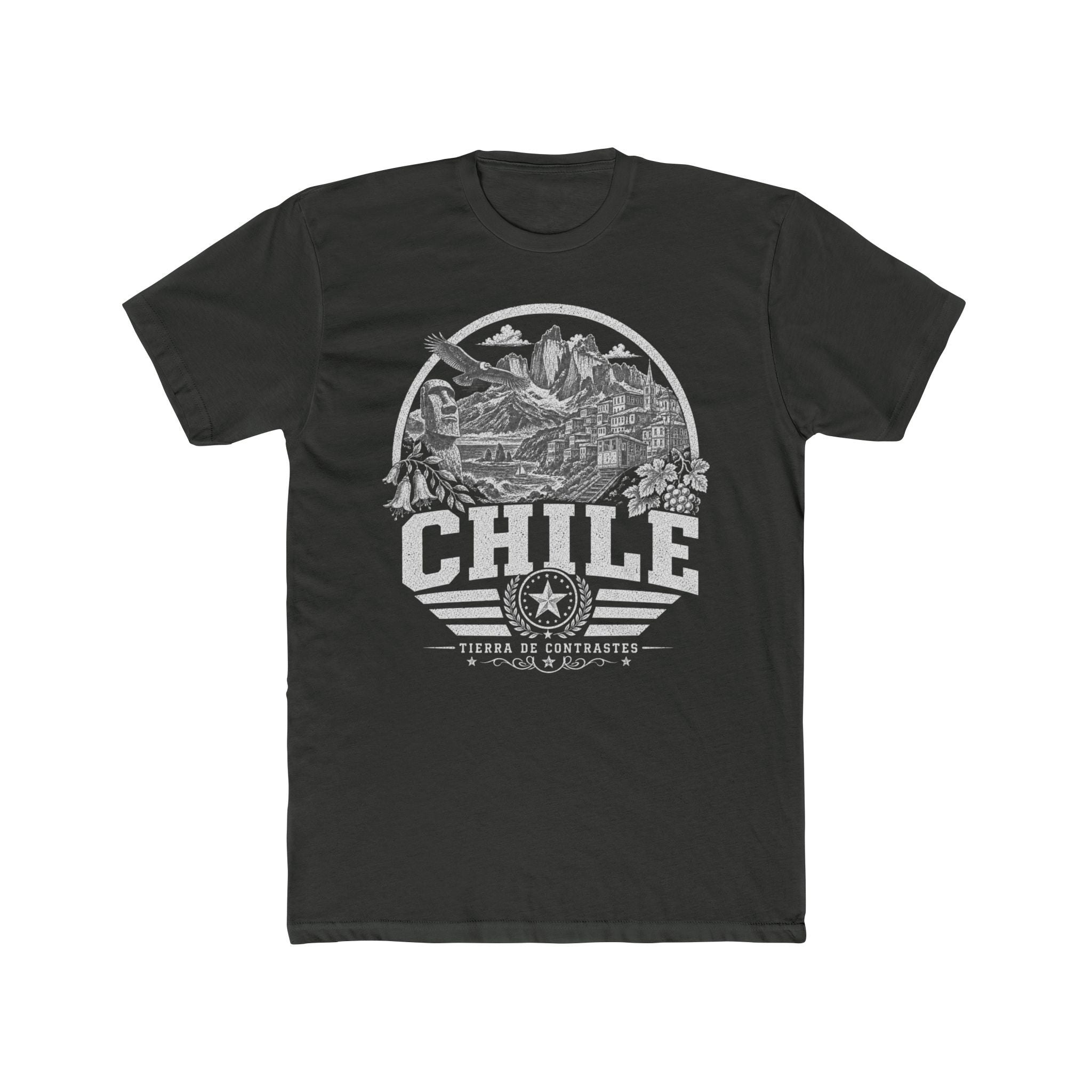 Chile vintage landmarks men's tee — iconic landmark design | Nameshi Destinations (view 5)
