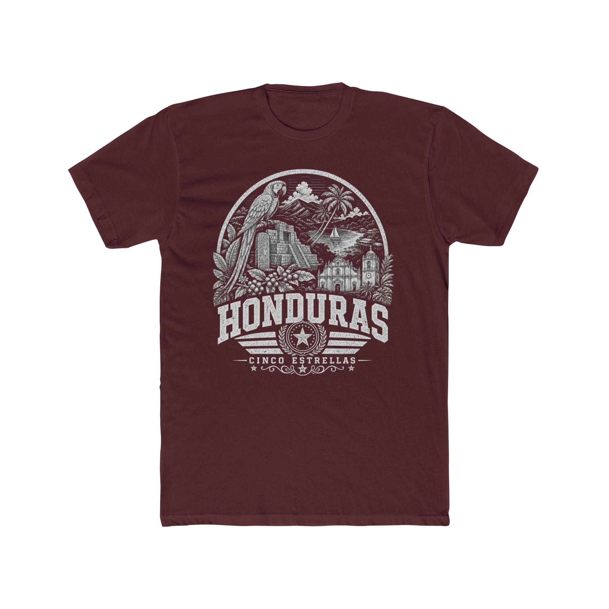 Honduras vintage landmarks men's tee — iconic landmark design | Nameshi Destinations (view 15)