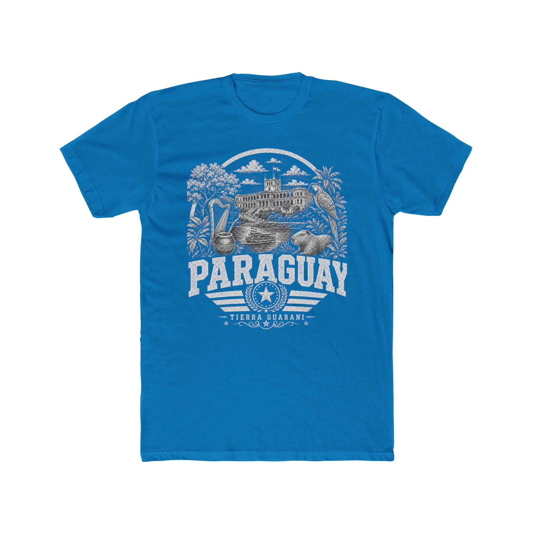 Paraguay vintage landmarks men's tee — iconic landmark design | Nameshi Destinations (view 9)