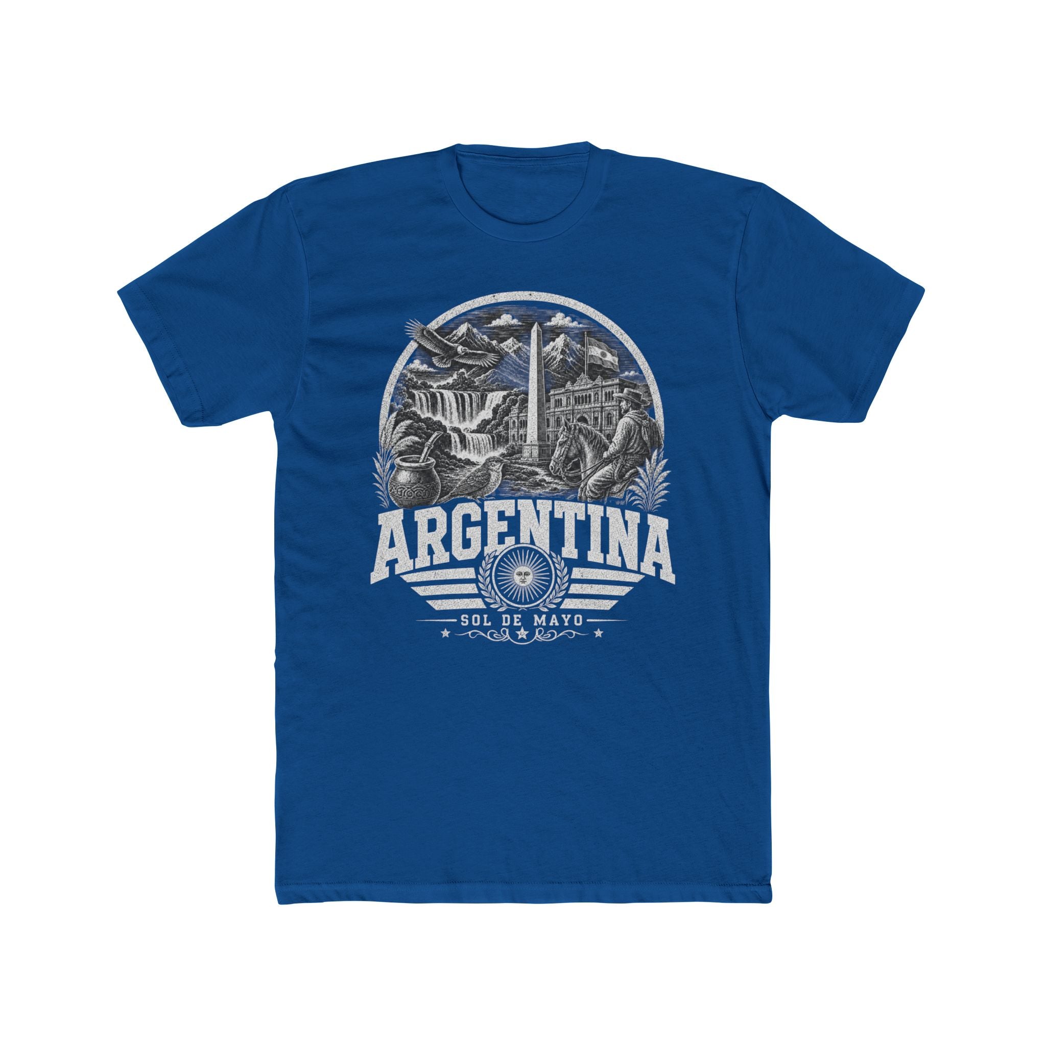 Argentina vintage landmarks men's tee — iconic landmark design | Nameshi Destinations (view 10)