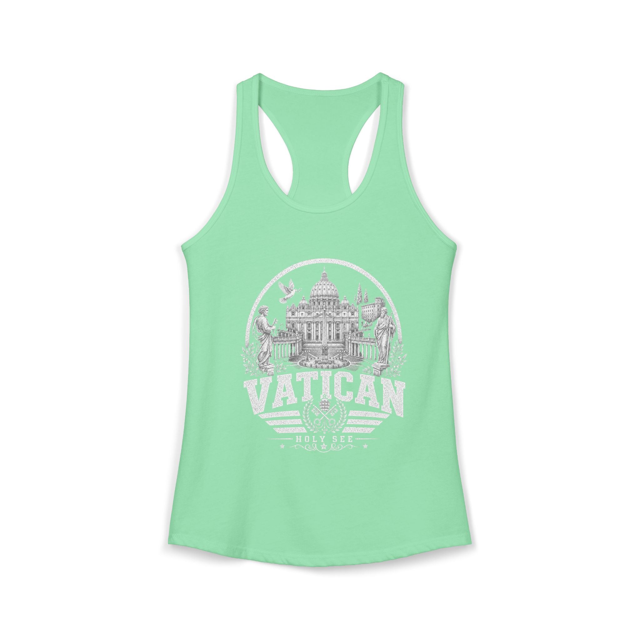 Vatican vintage landmarks tank top — iconic landmark design | Nameshi Destinations (view 6)