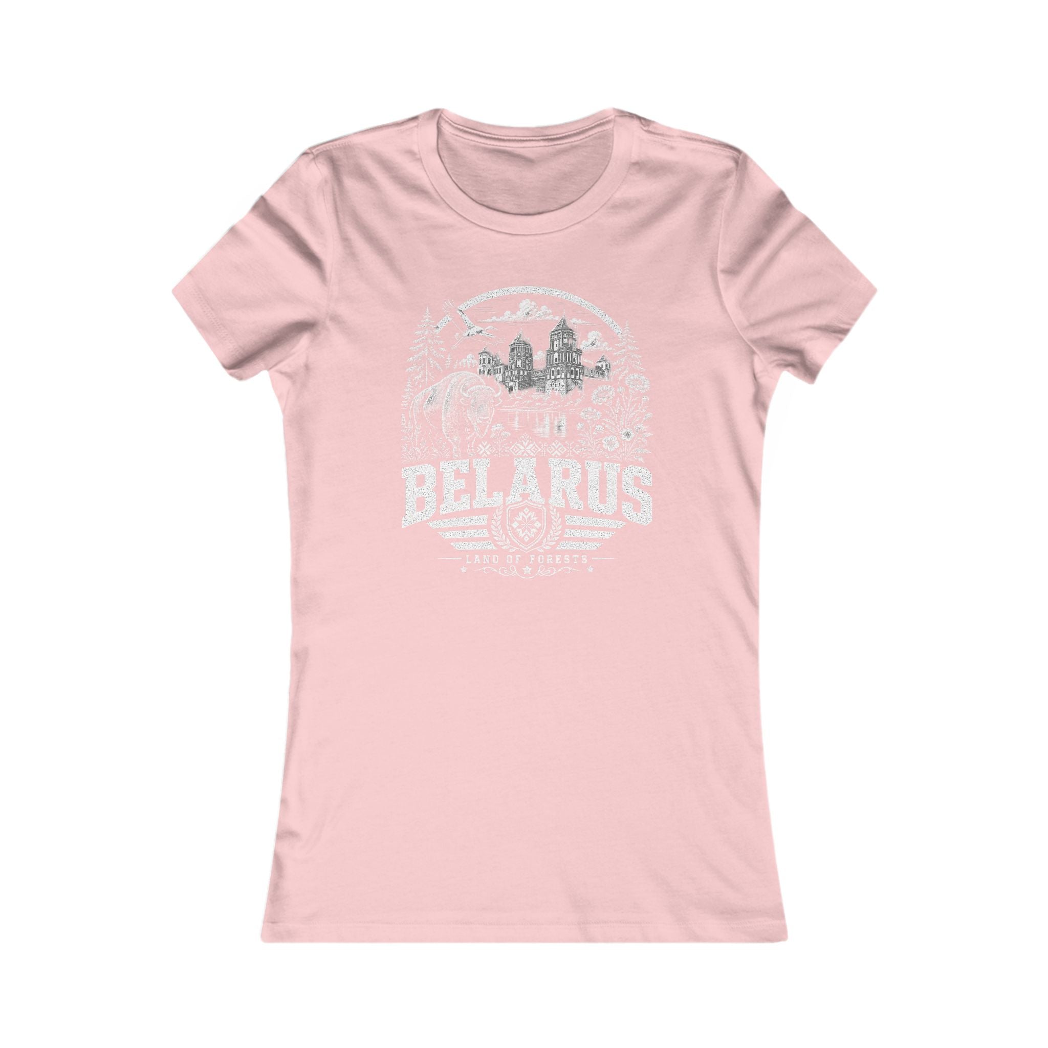 Belarus vintage landmarks women's tee — iconic landmark design | Nameshi Destinations (view 7)