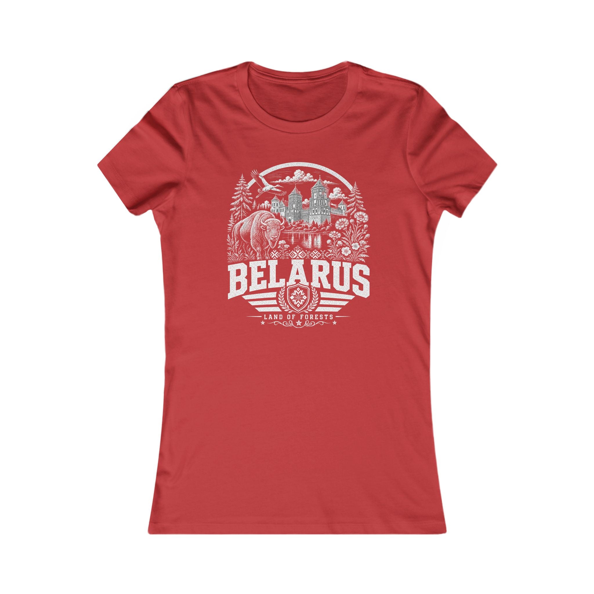Belarus vintage landmarks women's tee — iconic landmark design | Nameshi Destinations (view 9)