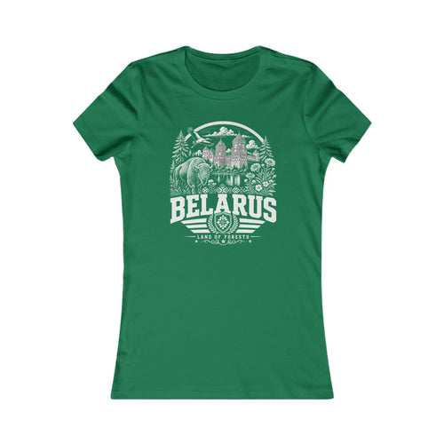Belarus vintage landmarks women's tee — iconic landmark design | Nameshi Destinations (view 2)
