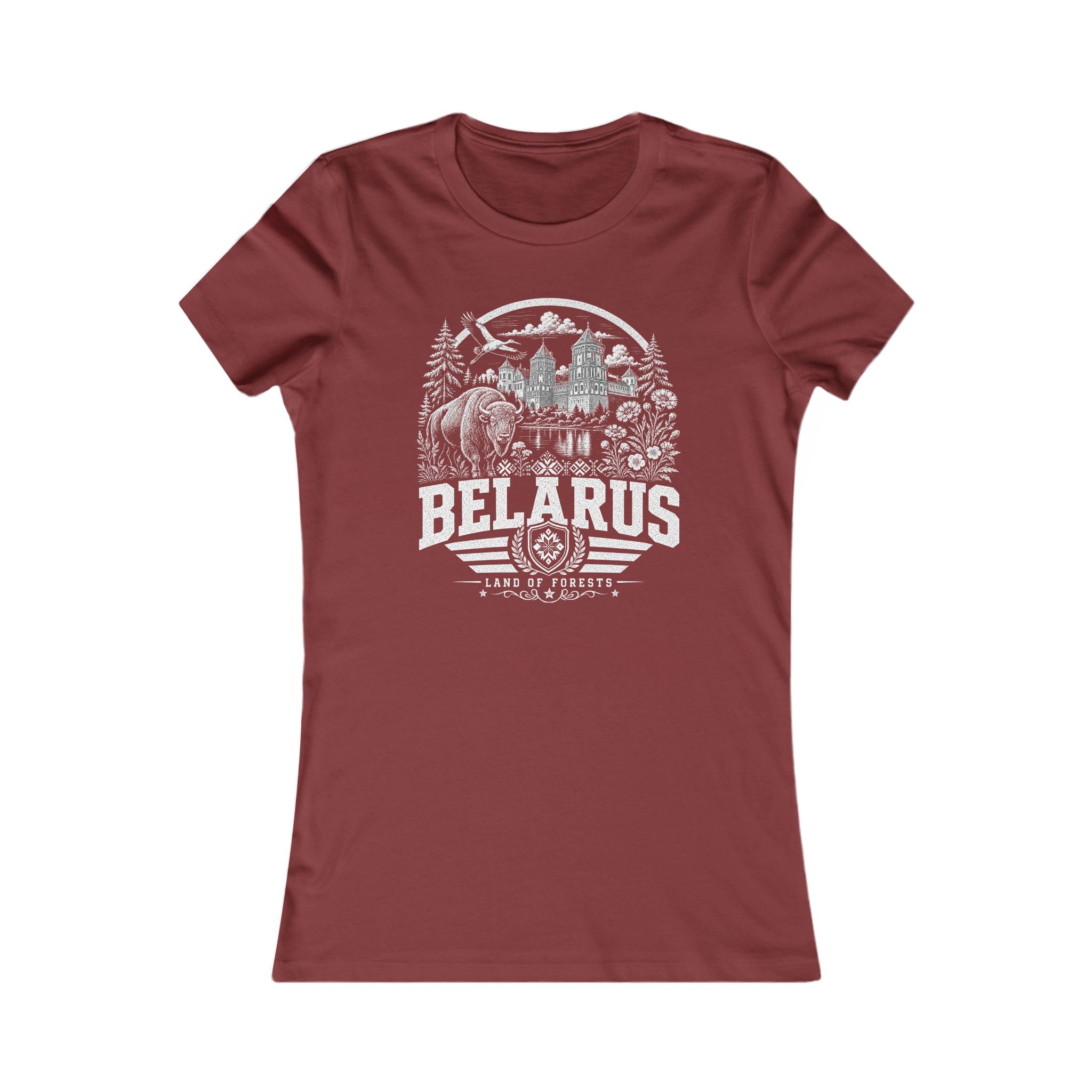 Belarus vintage landmarks women's tee — iconic landmark design | Nameshi Destinations (view 15)