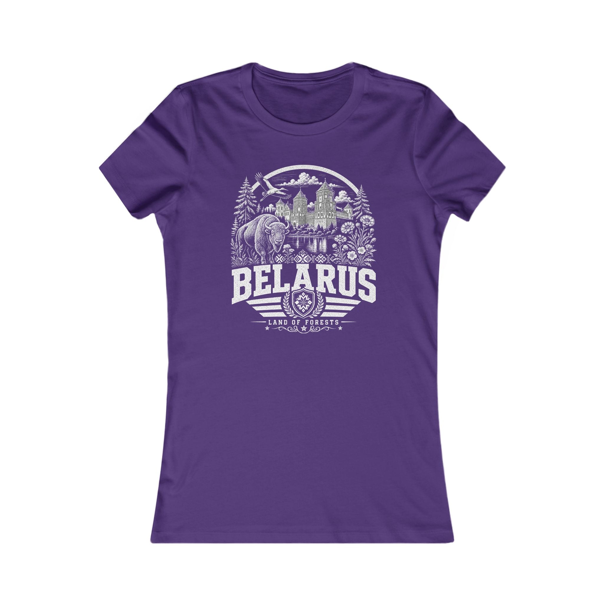 Belarus vintage landmarks women's tee — iconic landmark design | Nameshi Destinations (view 6)
