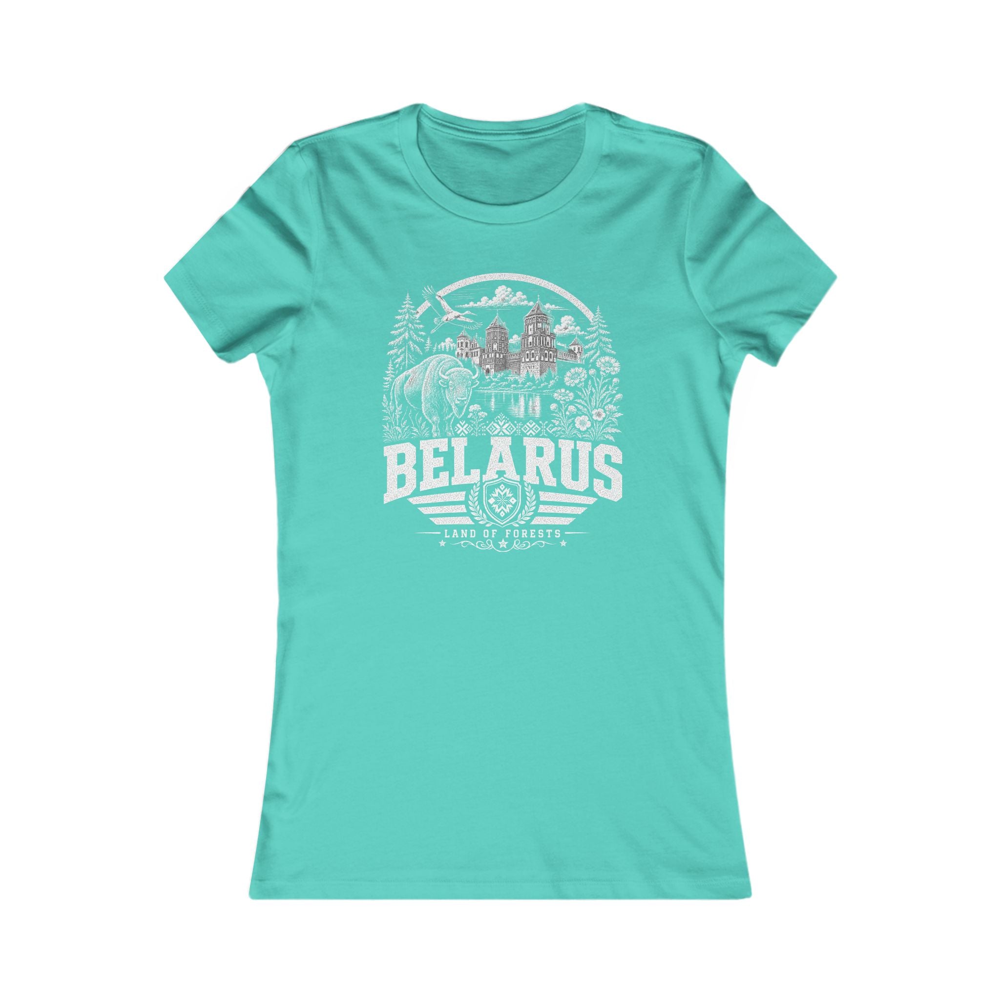 Belarus vintage landmarks women's tee — iconic landmark design | Nameshi Destinations (view 14)