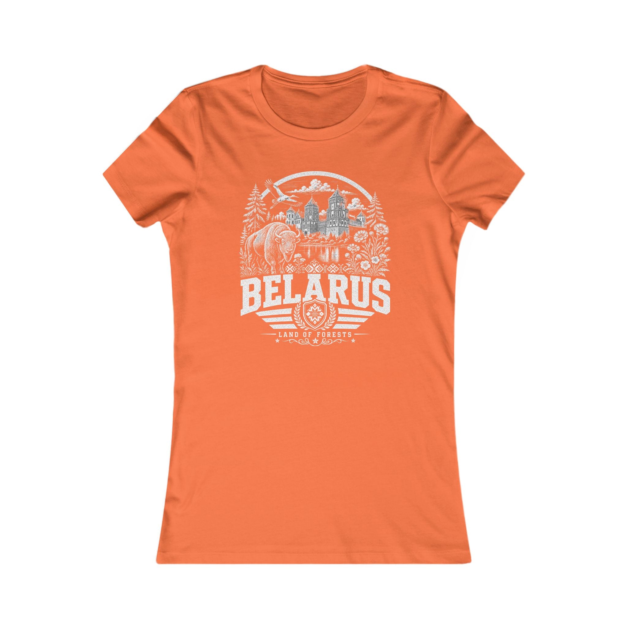 Belarus vintage landmarks women's tee — iconic landmark design | Nameshi Destinations (view 12)