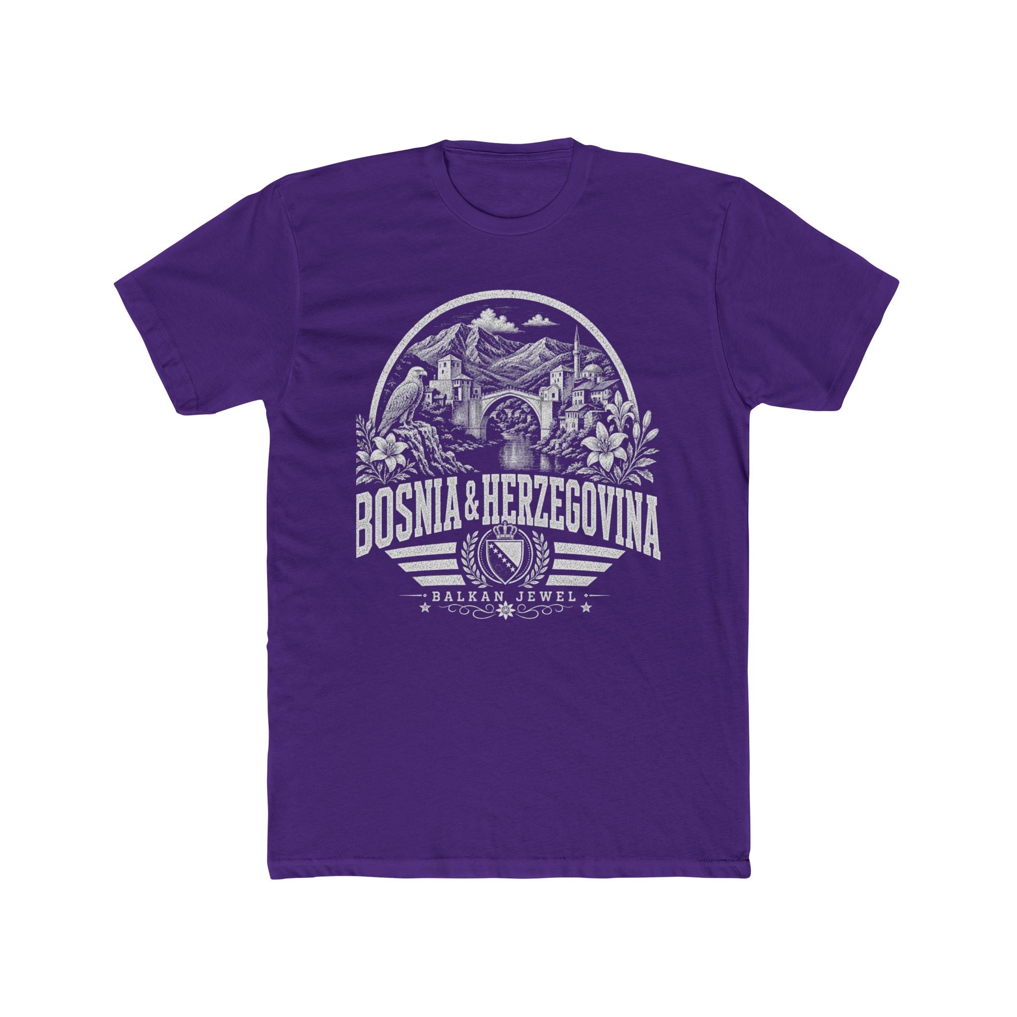 Bosnia y Herzegovina vintage landmarks men's tee — iconic landmark design | Nameshi Destinations (view 13)