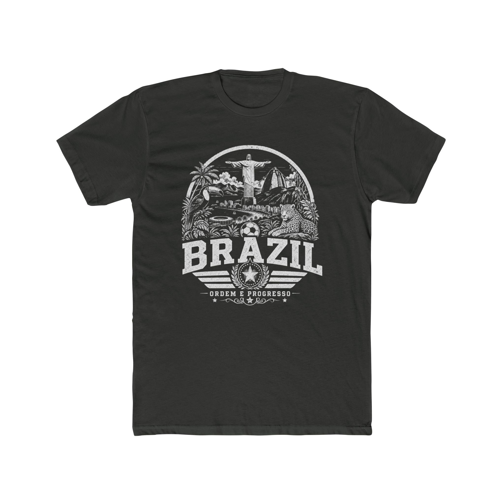 Brazil vintage landmarks men's tee — iconic landmark design | Nameshi Destinations (view 6)