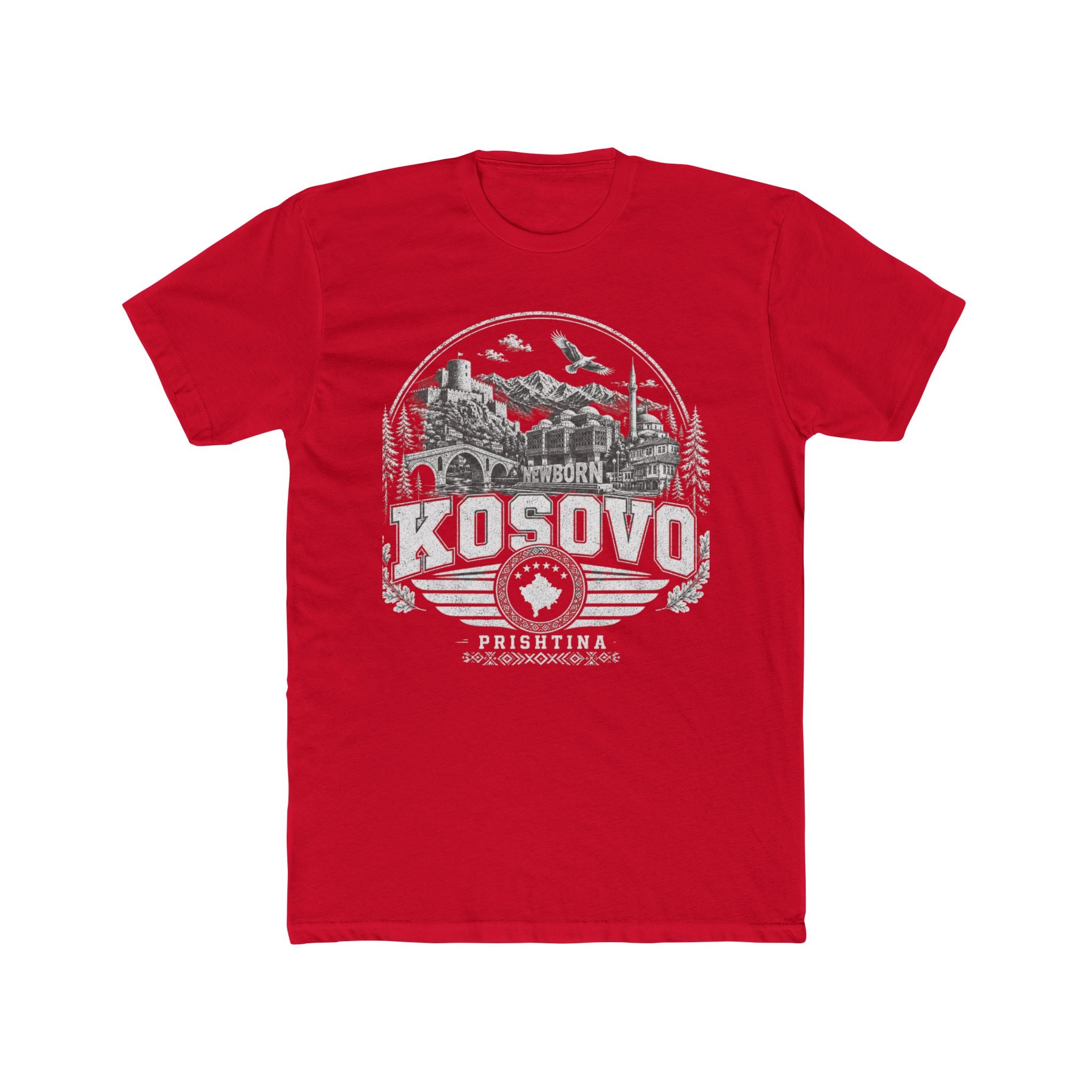 Kosovo vintage landmarks men's tee — iconic landmark design | Nameshi Destinations (view 15)