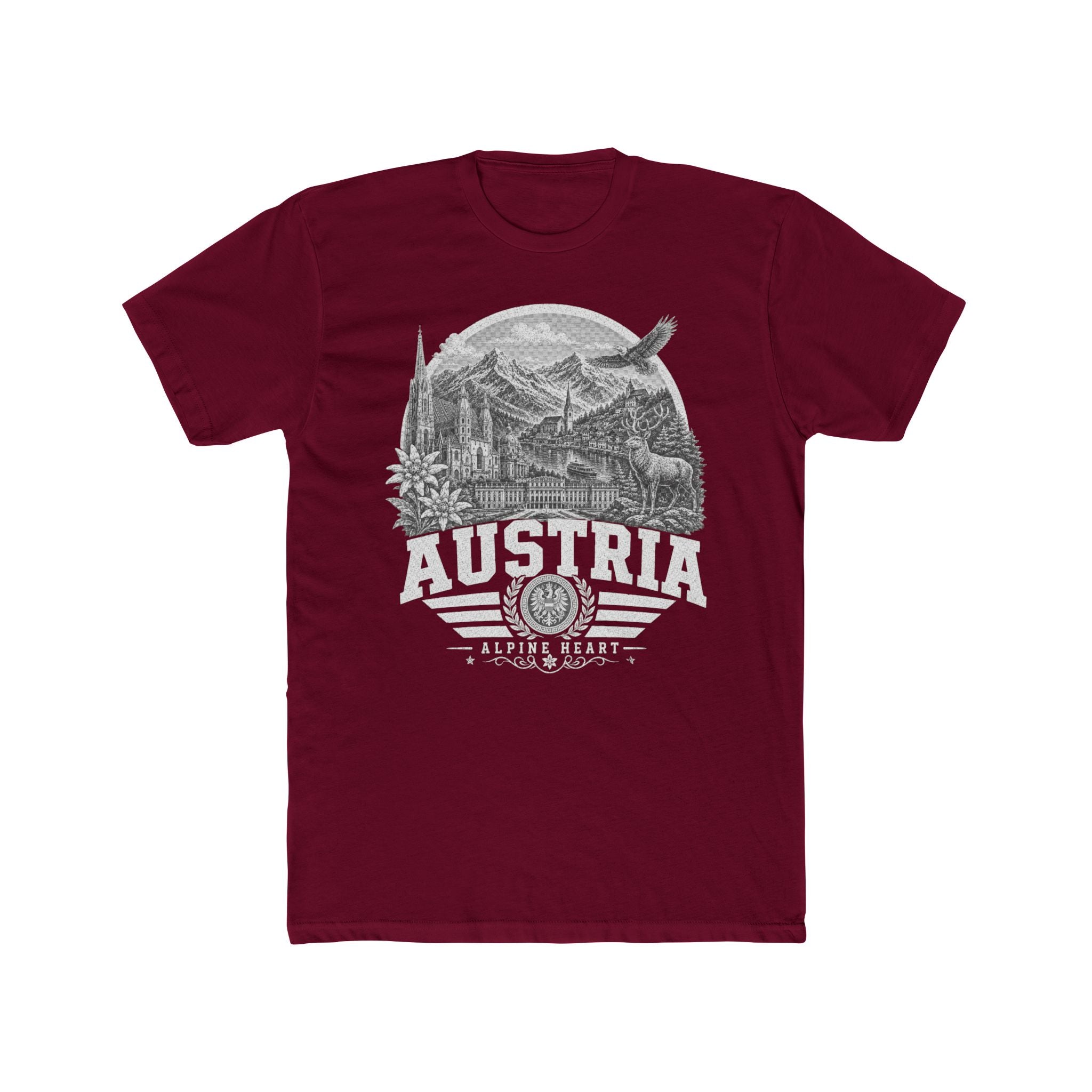 Austria vintage landmarks men's tee — iconic landmark design | Nameshi Destinations (view 14)