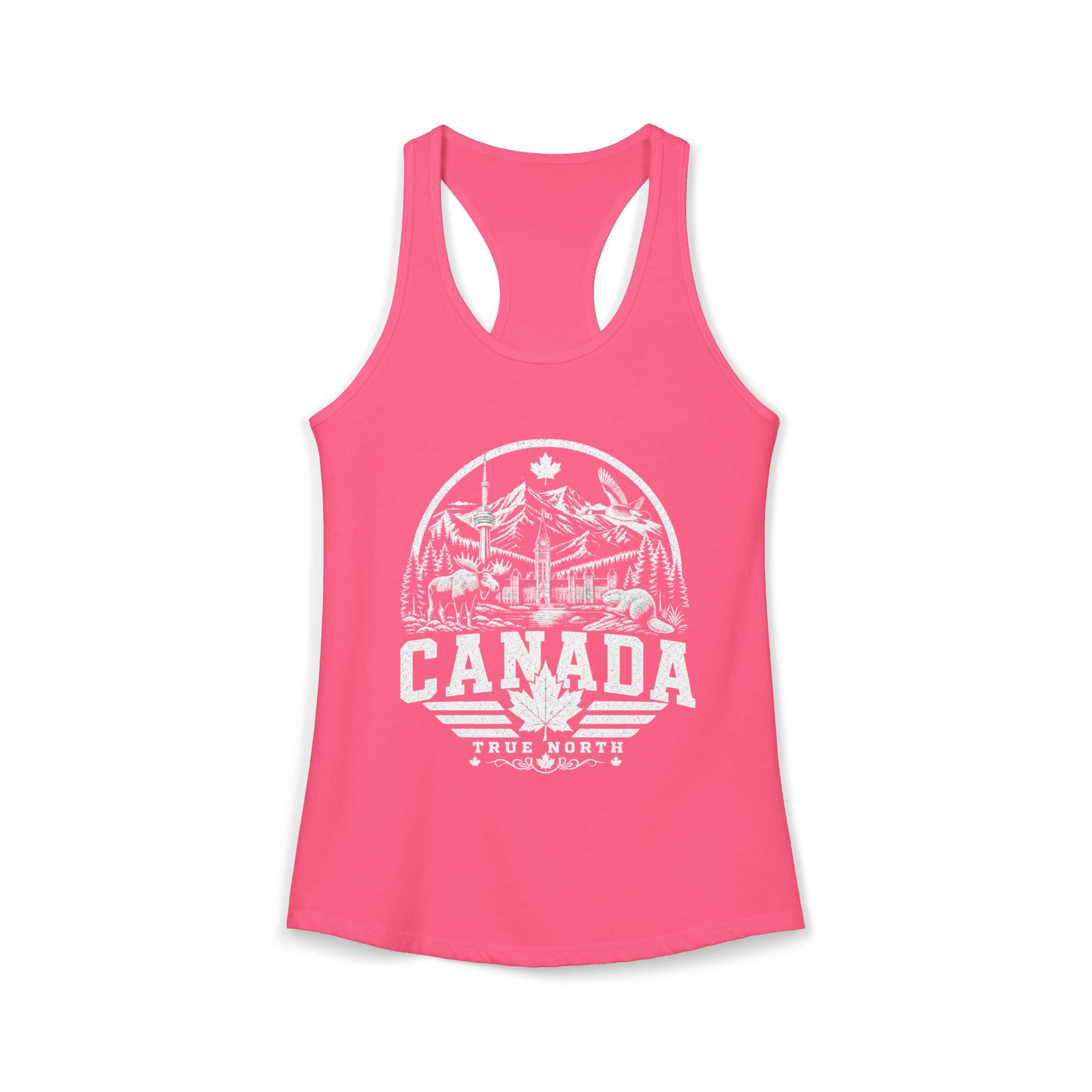Canada vintage landmarks tank top — iconic landmark design | Nameshi Destinations (view 15)
