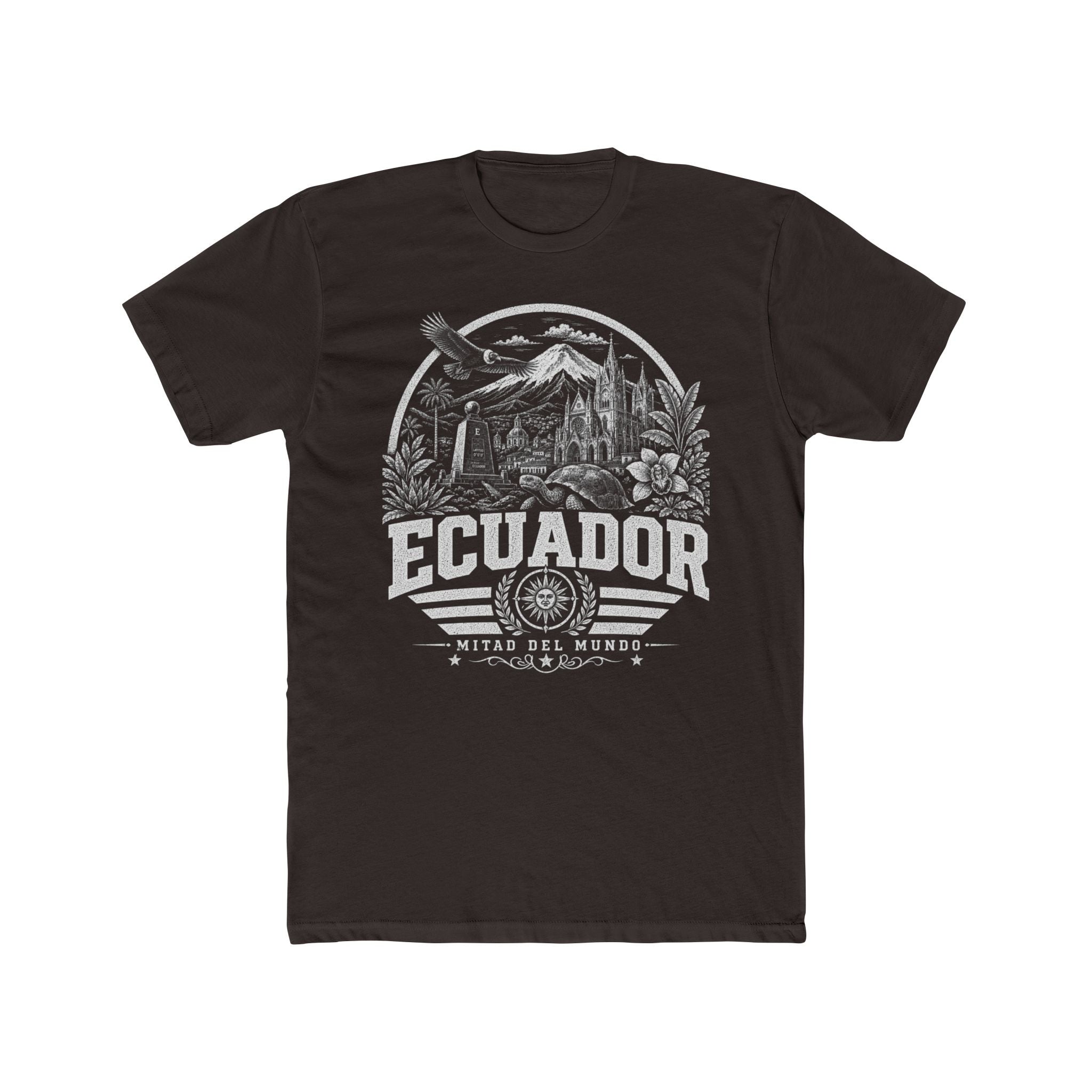Ecuador vintage landmarks men's tee — iconic landmark design | Nameshi Destinations (view 2)