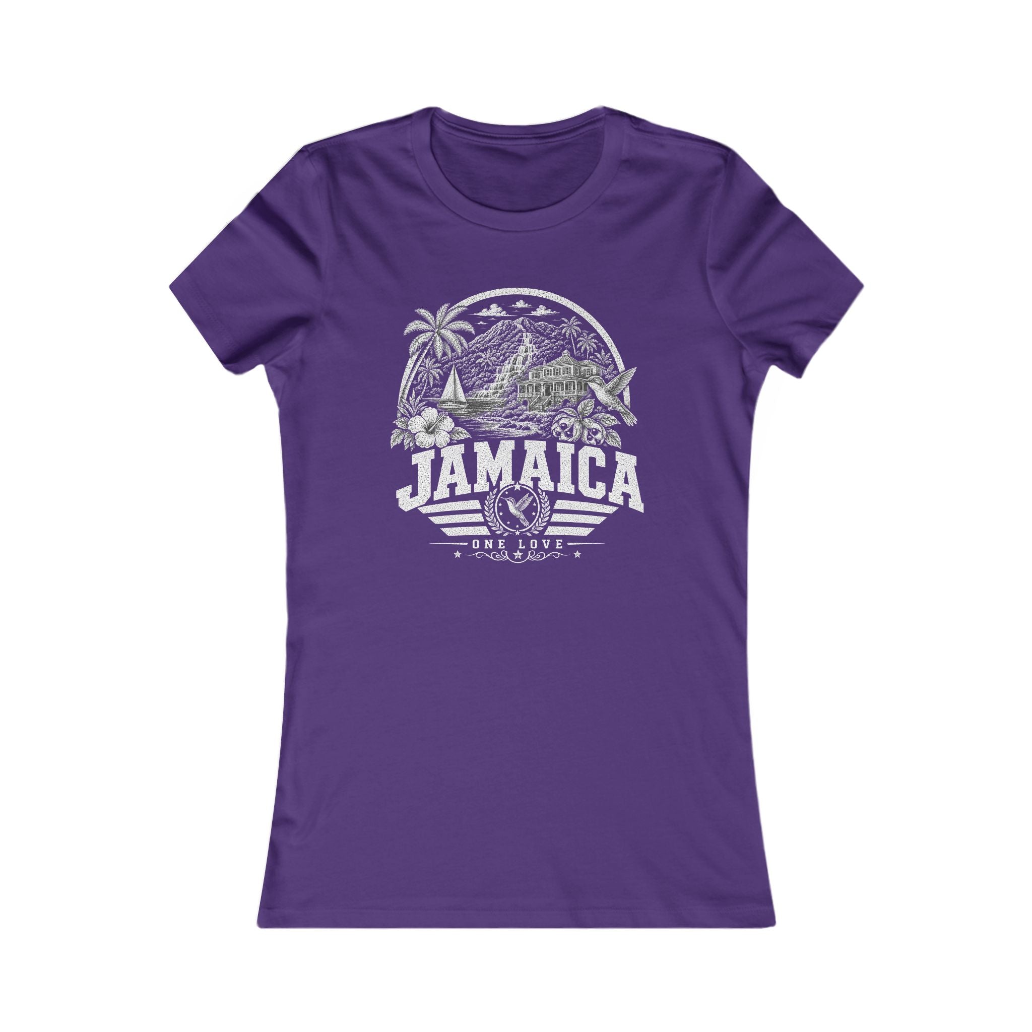 Jamaica vintage landmarks women's tee — iconic landmark design | Nameshi Destinations (view 6)